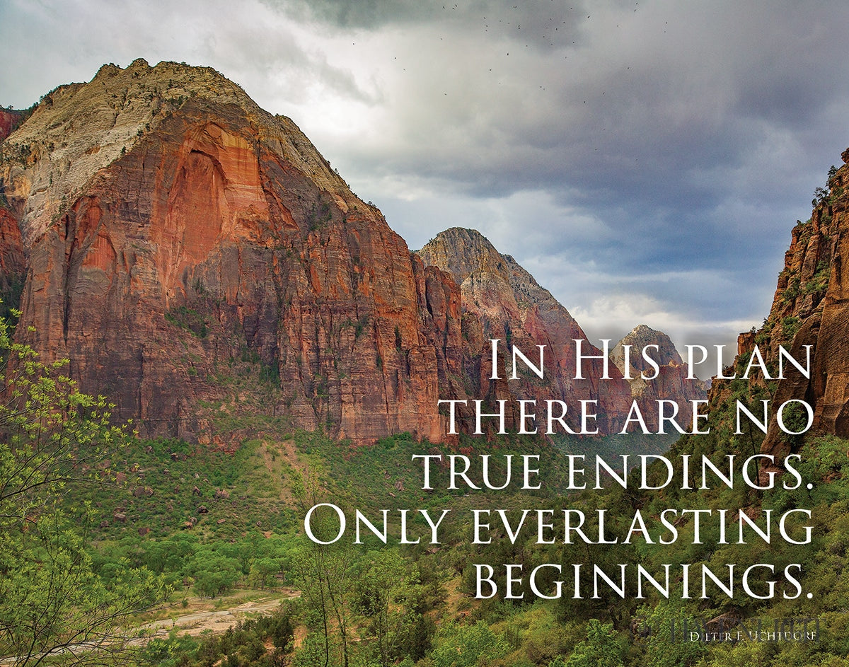 Everlasting Beginnings Motivational Poster - Inspirational Wall Art for Office, Home & Classroom Decor - Uplifting Quote Print for Work, Study & Daily Motivation