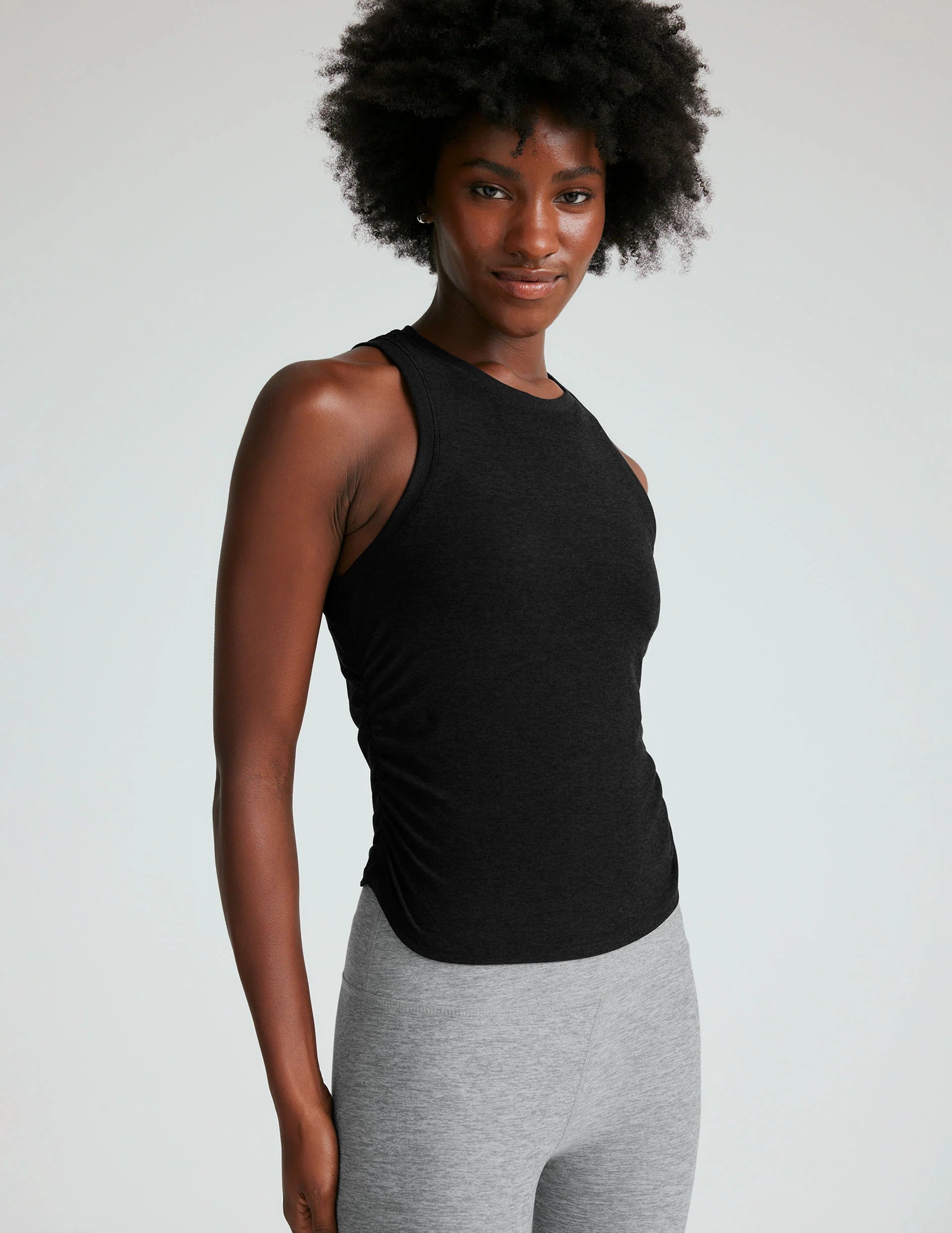 Beyond Yoga Featherweight Your Fit Shirred Tank - Ultra Soft Workout Top for Women | Yoga, Running & Gym Essentials | Perfect for Pilates & Lounge Wear