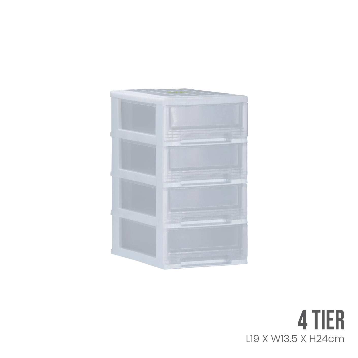 4 Tier Mini Drawer Organizer - Compact Storage Solution for Home, Office & Craft Supplies (2024) - Perfect for Desks, Closets & Workspaces
