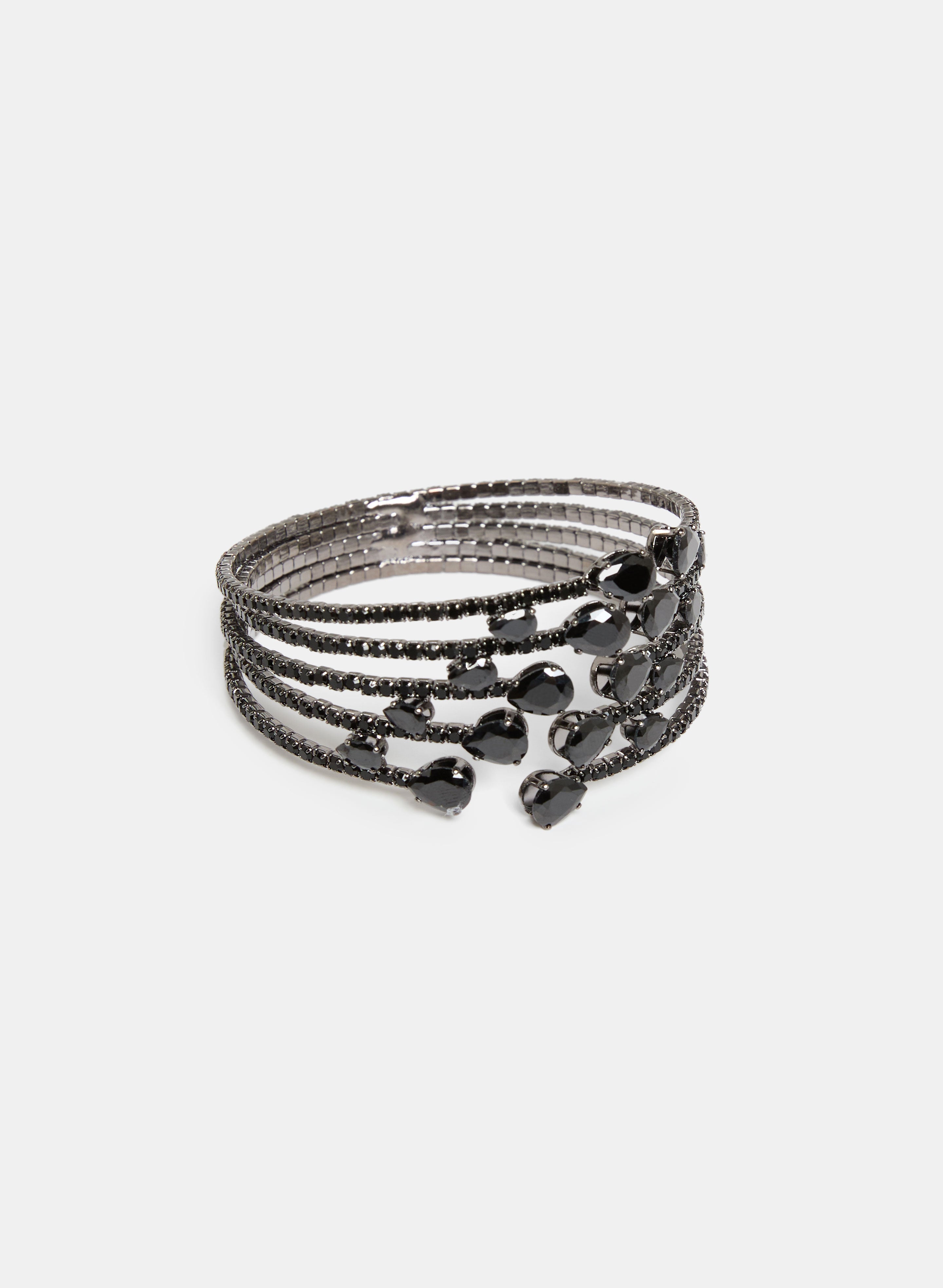 Elegant Cubic Zirconia Cuff Bracelet for Women - Sterling Silver Fashion Jewelry - Perfect for Parties, Weddings & Evening Events