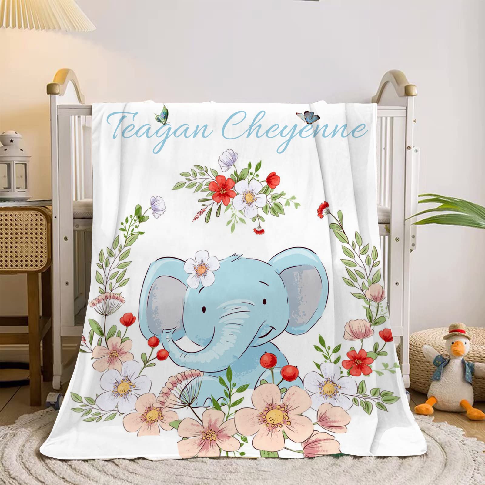 Personalized Baby Blanket with Name - Super Soft Custom Baby Blanket for Newborn Boys & Girls | Perfect Baby Shower Gift, Nursery Essential & Cuddly Security Blanket