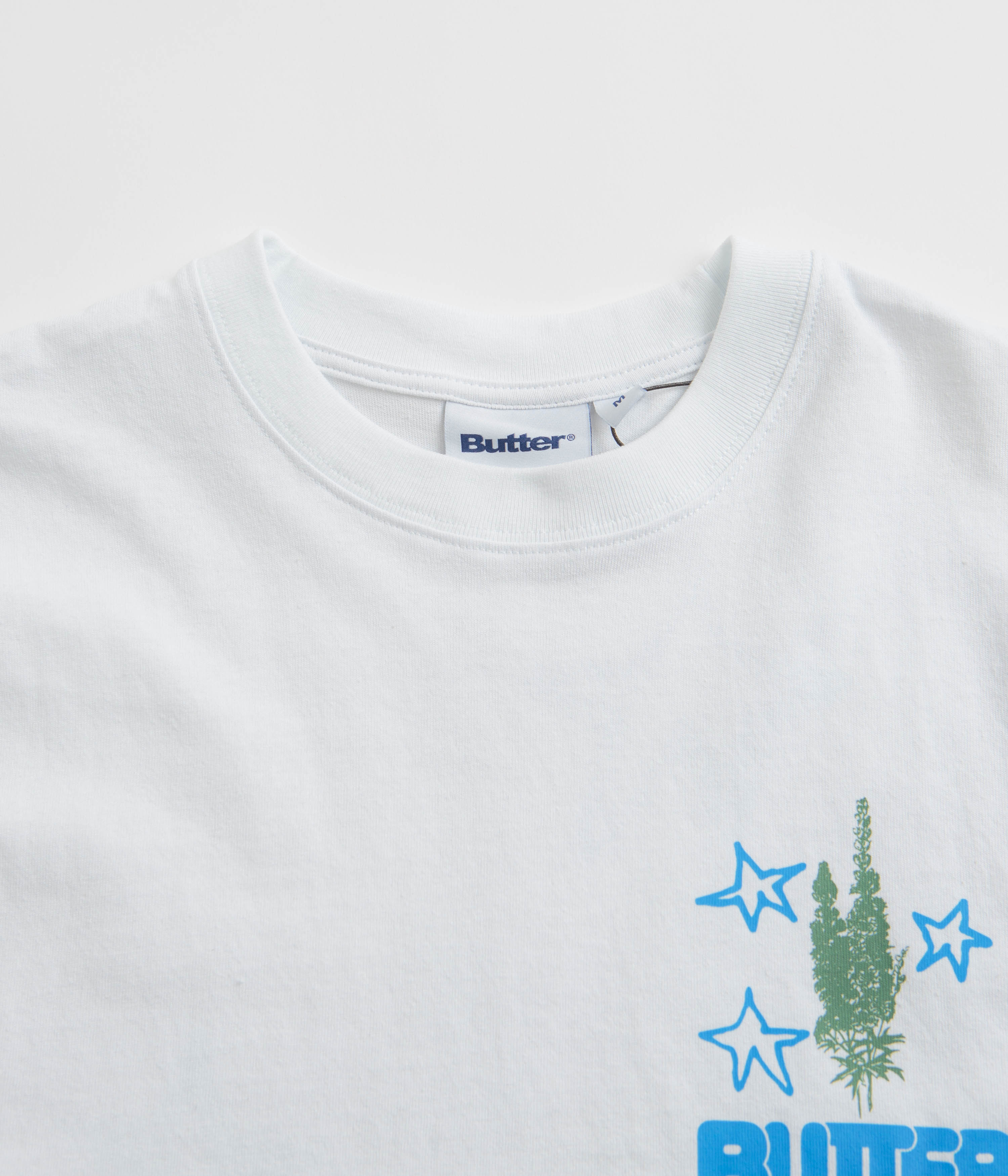 Butter Goods Stone Flower Graphic T-Shirt for Men & Women - White Cotton Tee - Casual Streetwear & Everyday Outfit Essential