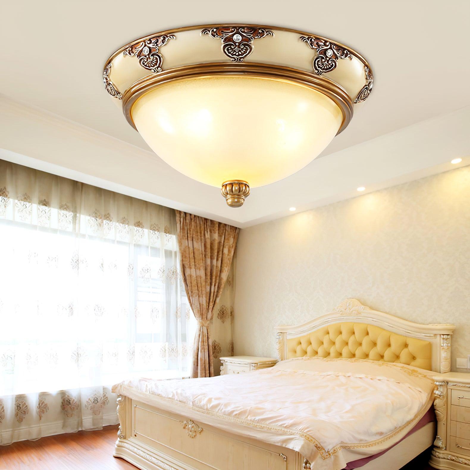 Brahm Flush Mount Ceiling Light Fixture - Modern LED Lighting for Bedroom, Living Room, and Hallway