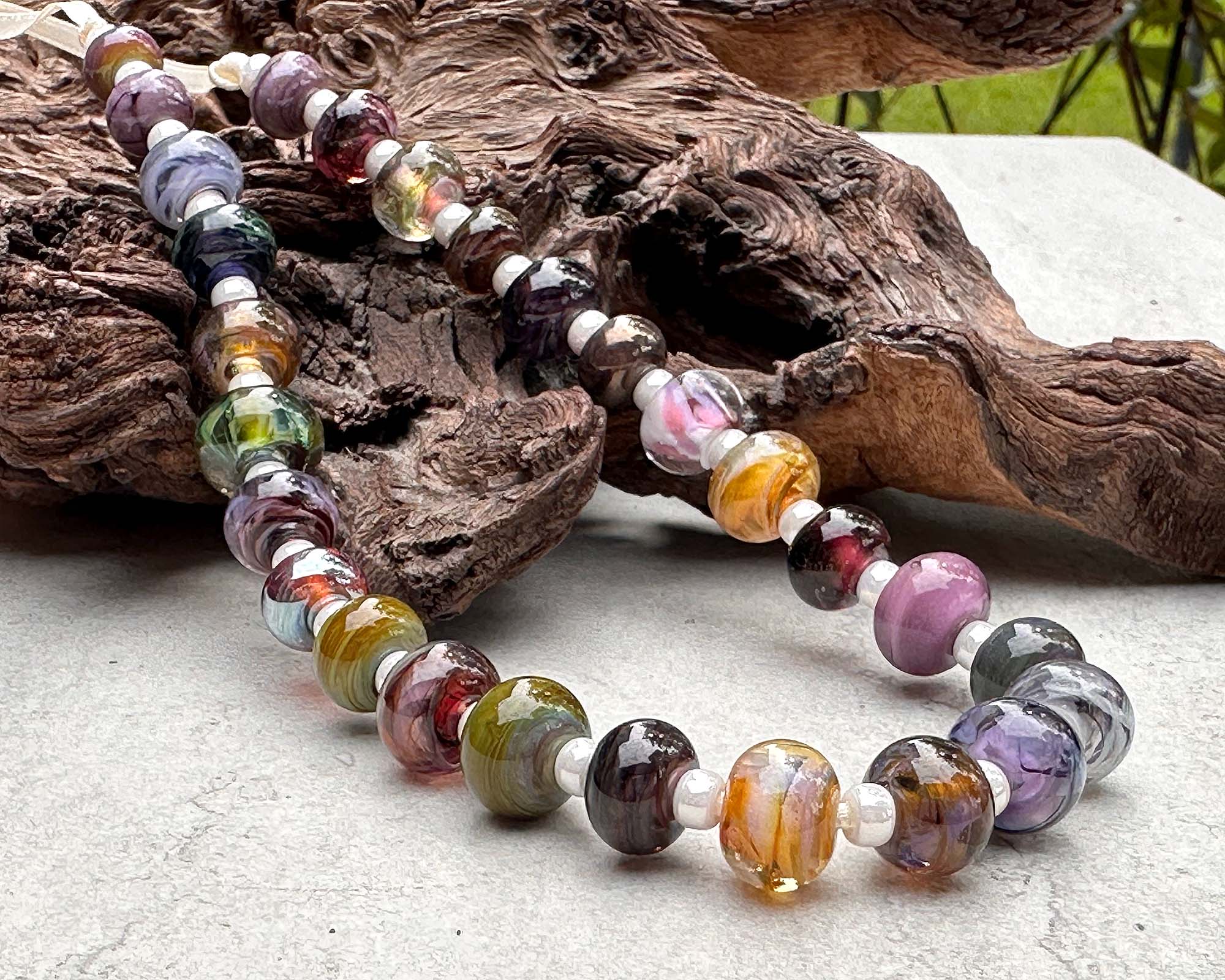 27-Piece Multicolor Lampwork Glass Beads Set for Jewelry Making - Handmade SRA Orphan Beads DIY Bracelets, Necklaces & Craft Projects - Perfect for Gifts, Beading Kits & Artisan Creations