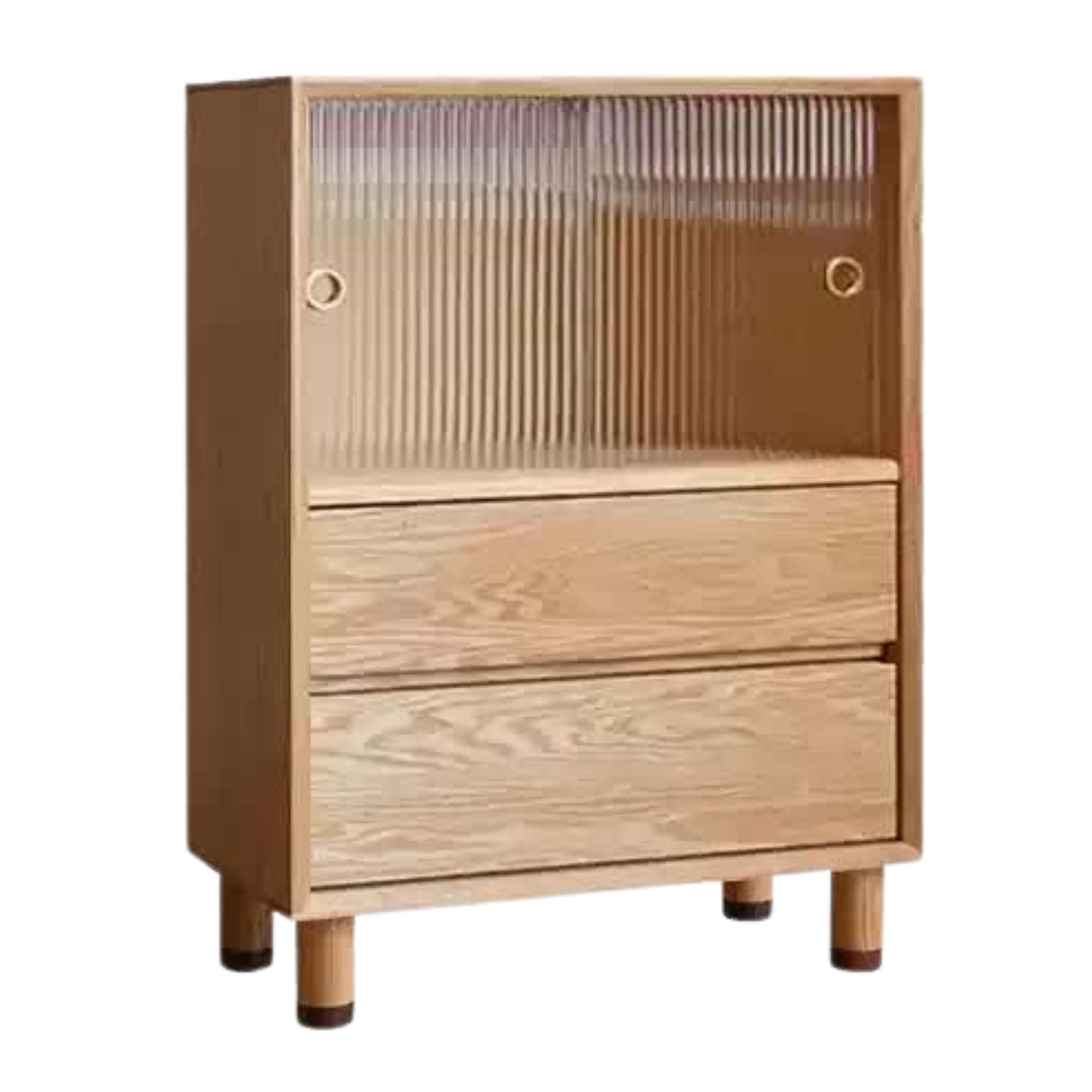Oak Solid Wood Modern Creative Bookcase - Stylish Storage for Books & Home Decor | Perfect for Living Room, Office & Study Spaces