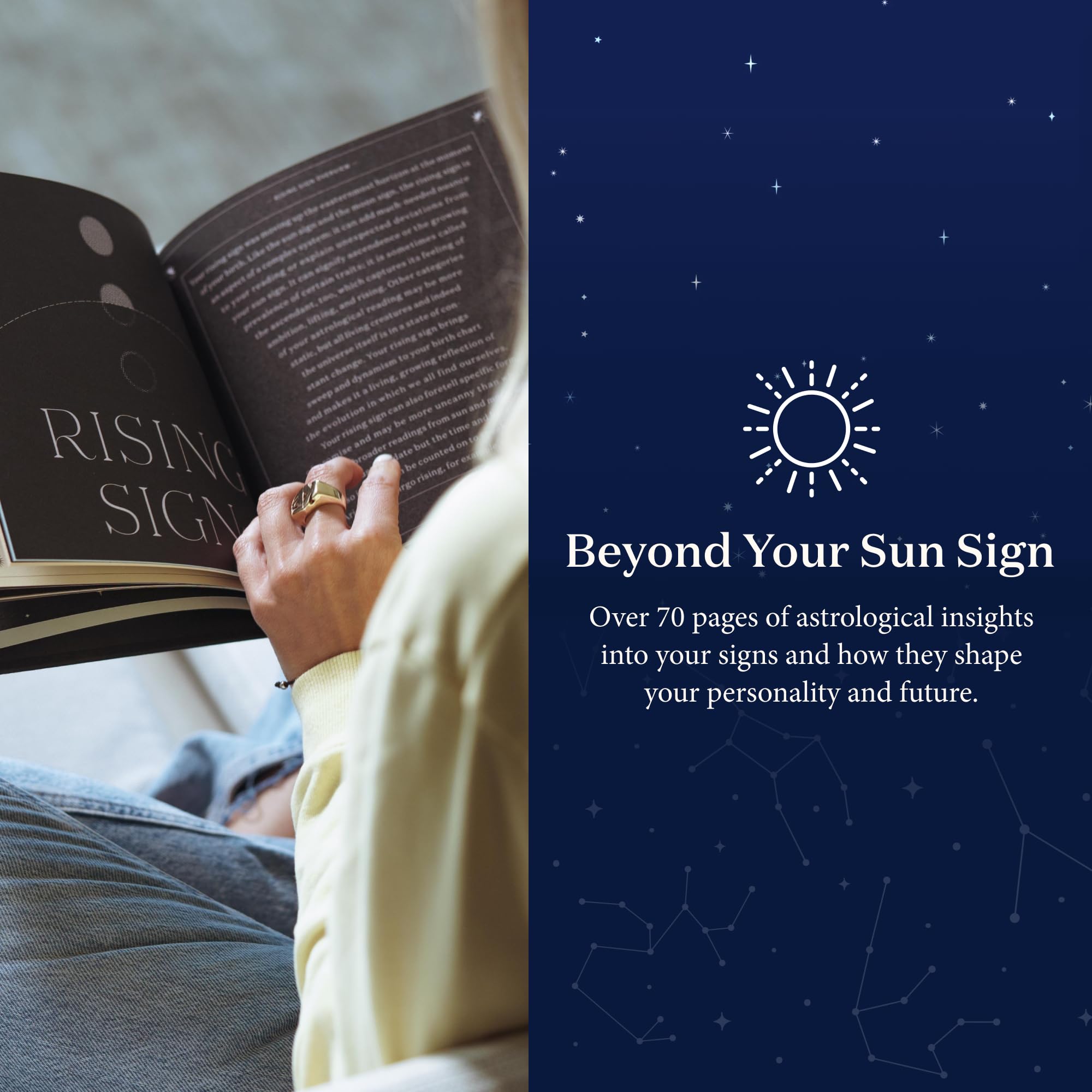 Personalized Astrological Birth Chart Book - Custom Horoscope Readings & Interpretation | Fabric-Bound Hardcover with 70+ Pages | Perfect Gift for Birthdays, Baby Showers & Spiritual Seekers