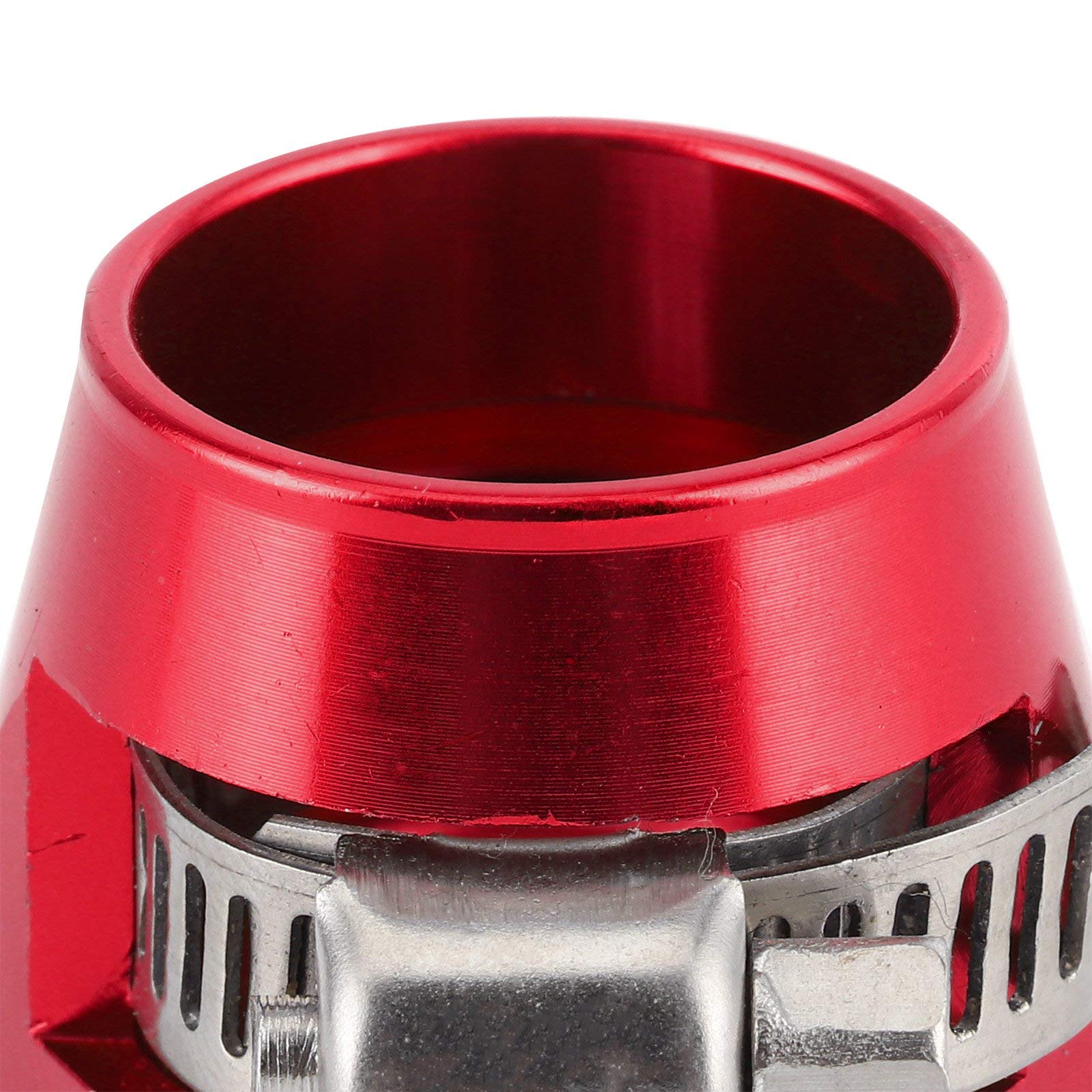 10AN Professional Hose Clamp - Heavy Duty Fuel, Oil, Air & Water Pipe Fitting Clamp - Easy Installation Hose Finisher (Red) - Perfect for Automotive, Marine & Industrial Applications