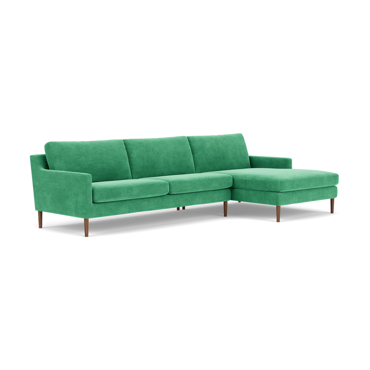 Astha Fabric Right Chaise Sofa - Modern Upholstered Sectional Couch for Living Room, Lounge & Small Spaces