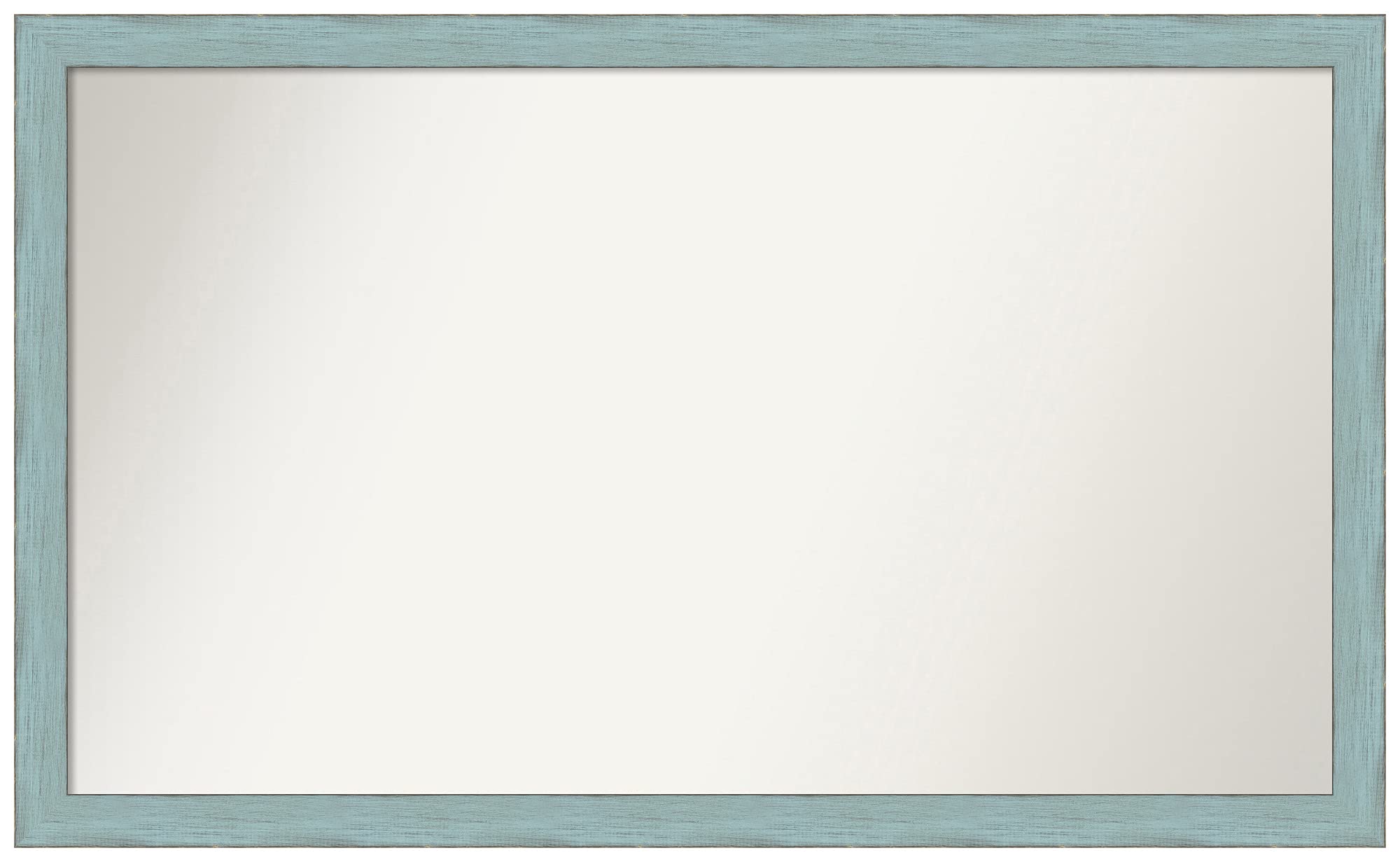 Amanti Art Sky Blue Rustic Frame Non-Beveled Custom Wall Mirror - 23.25 x 38.25 Inches, Various Sizes Available - Perfect for Bathroom, Bedroom & Entryway Decor