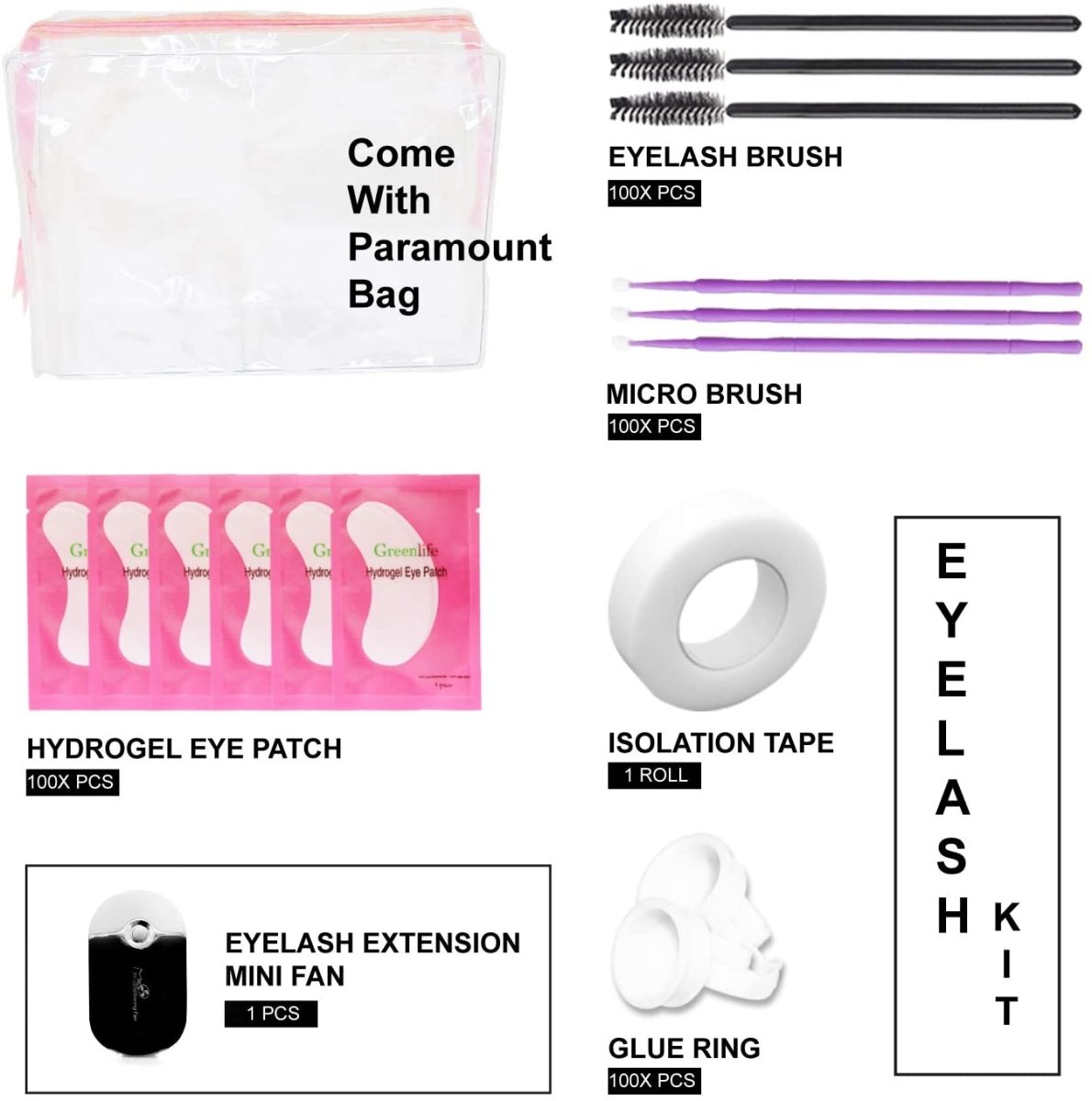 Premium Eyelash Extension Kit - Professional False Lashes, Glue & Tools for Stunning Volume & Length | Perfect for Bridal, Party & Everyday Makeup Looks