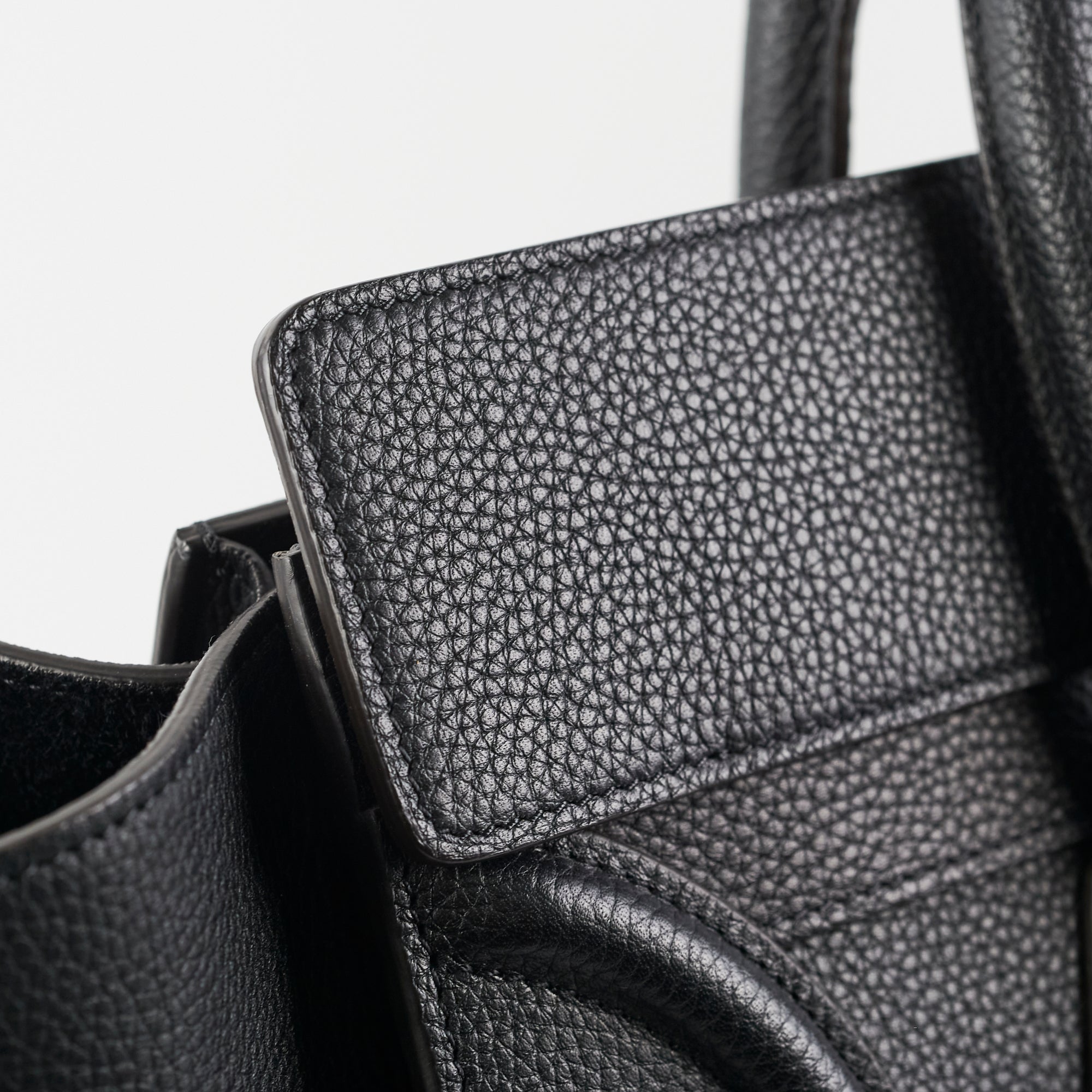 Celine Mini Luggage Bag in Black Grainy Leather - Perfect for Work, Travel & Everyday Use