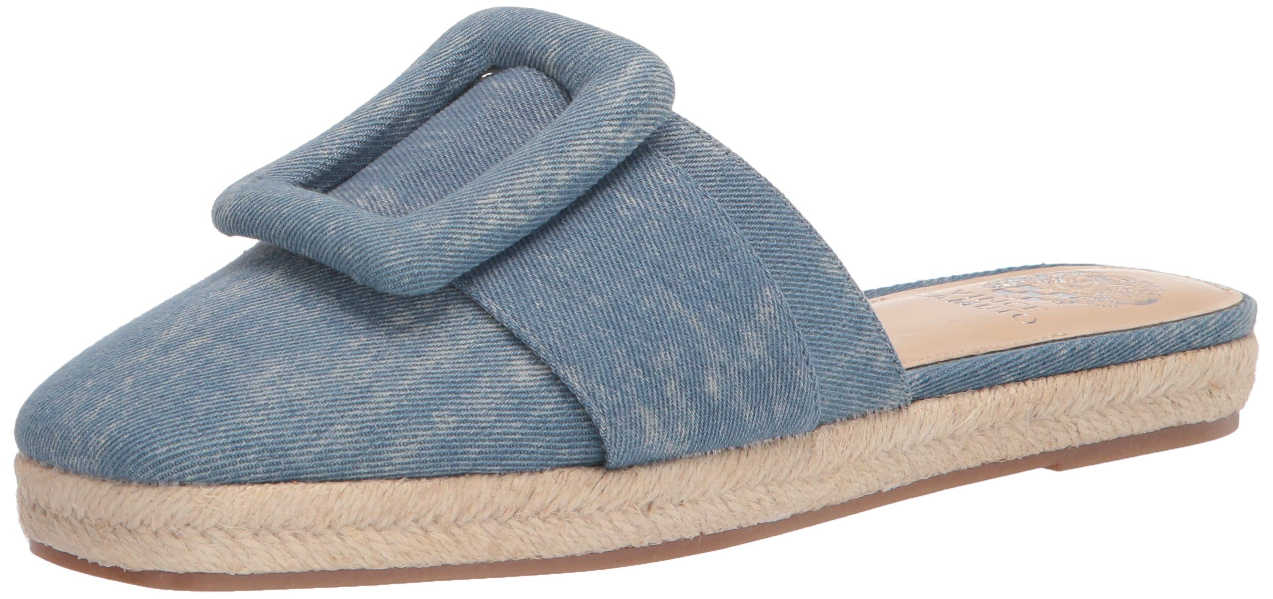 Vince Camuto Women's Jinannie Espadrille Mule Sandals - Light Blue, Size 7 | Comfortable Summer Slide Shoes for Beach, Pool & Casual Outings