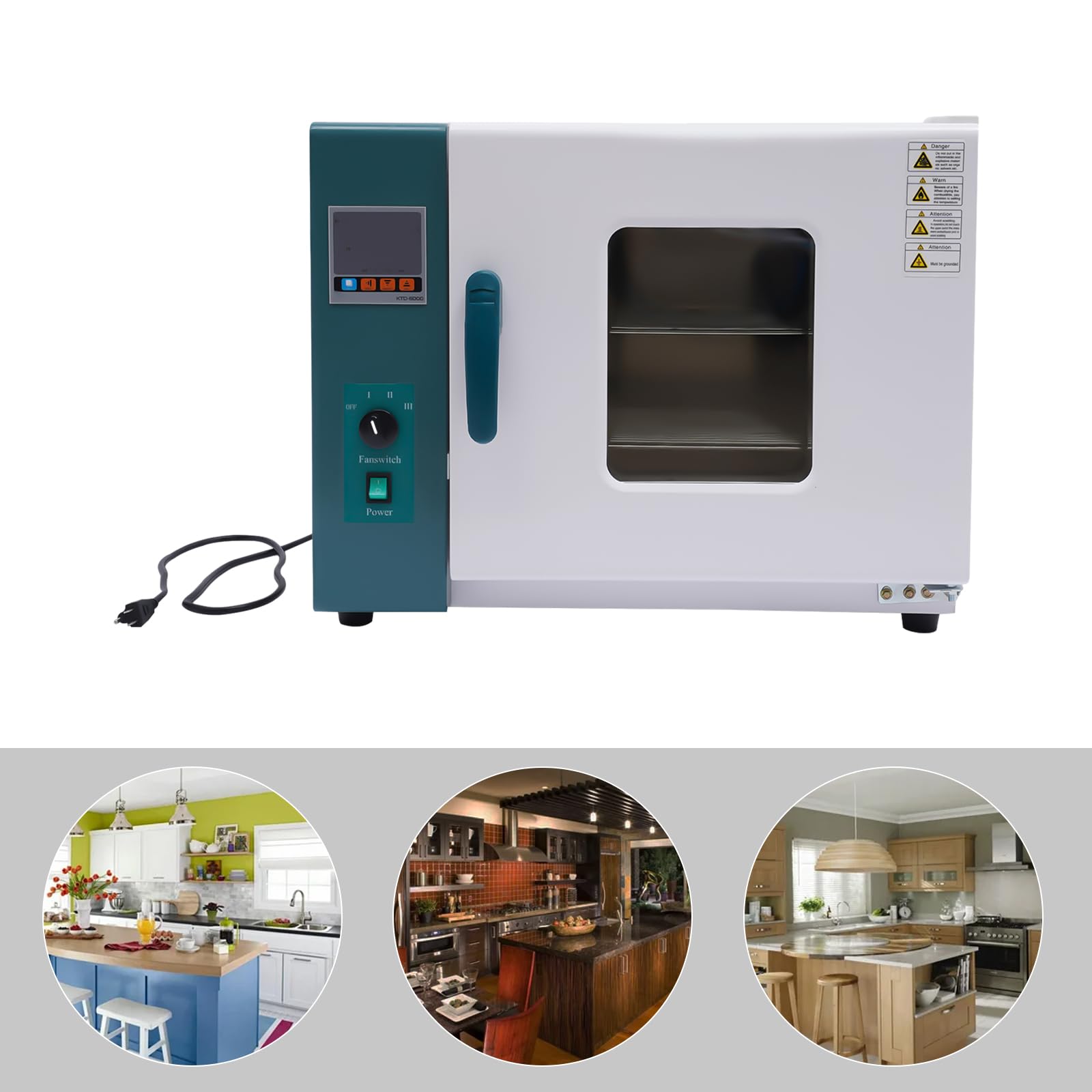 1000W 110V Lab Convection Oven with Thermostatic Control (10-300°C) | Industrial Laboratory Air Drying Oven with Adjustable Fan Speed | Perfect for Baking, Drying, Curing & Scientific Experiments
