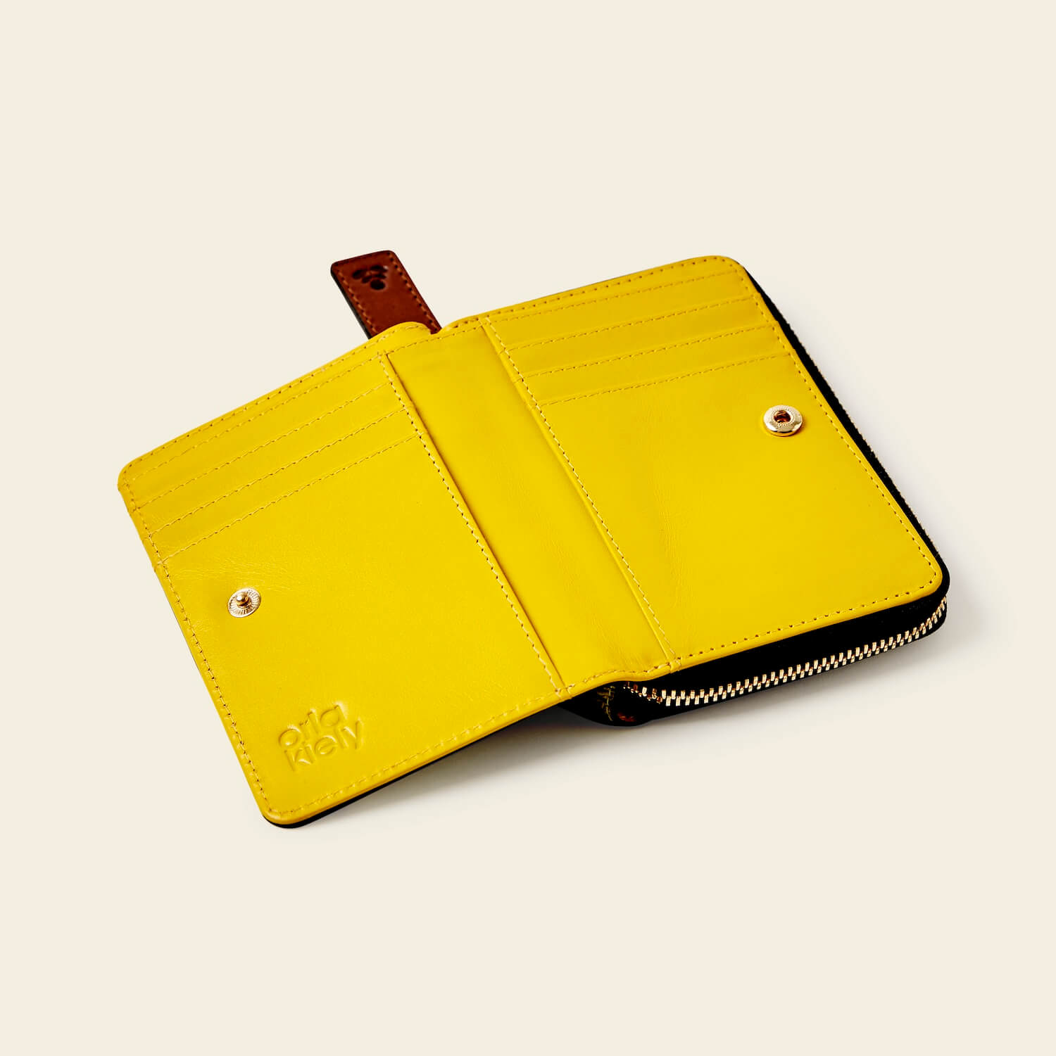 Celia Medium Wallet - Daffodil Punched Flower Design Women's Leather Wallet | Perfect for Everyday Use, Travel & Gift Giving