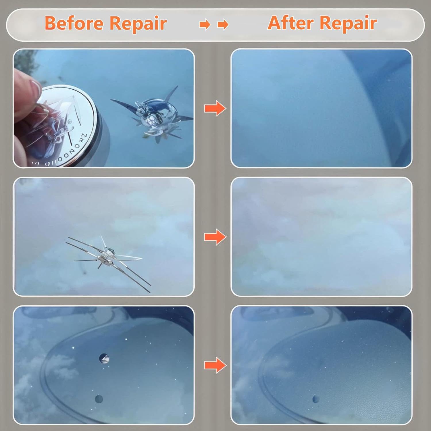 Upgraded Windshield Repair Kit for Chips, Cracks & Star-Shaped Damage - Quick Fix Solution for Car Windshield Repair at Home or On The Road - DIY Auto Glass Repair Kit for Small Chips, Bullseyes & Spider Cracks