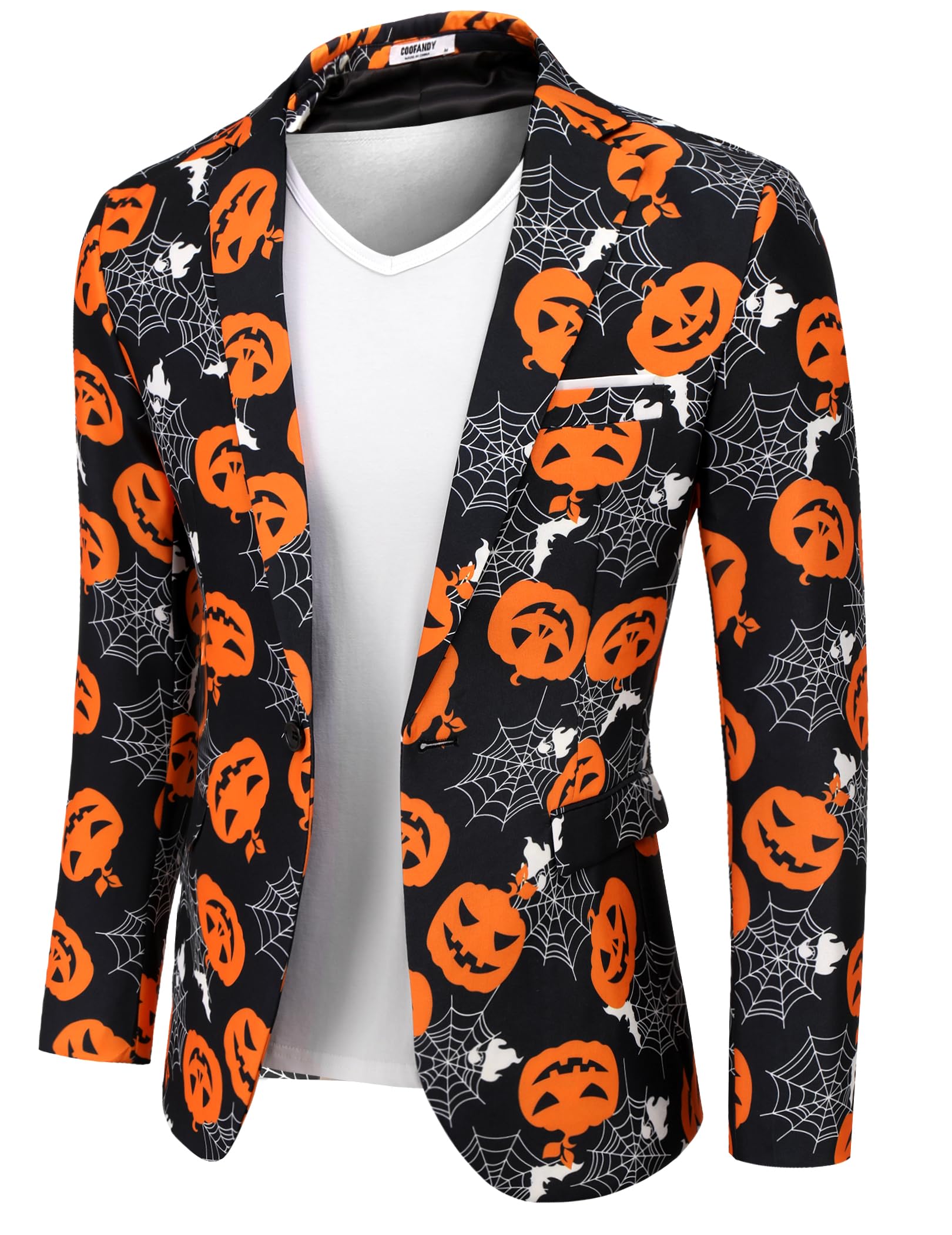 COOFANDY Men's Christmas Blazer - Holiday Party Jacket for Xmas & Halloween