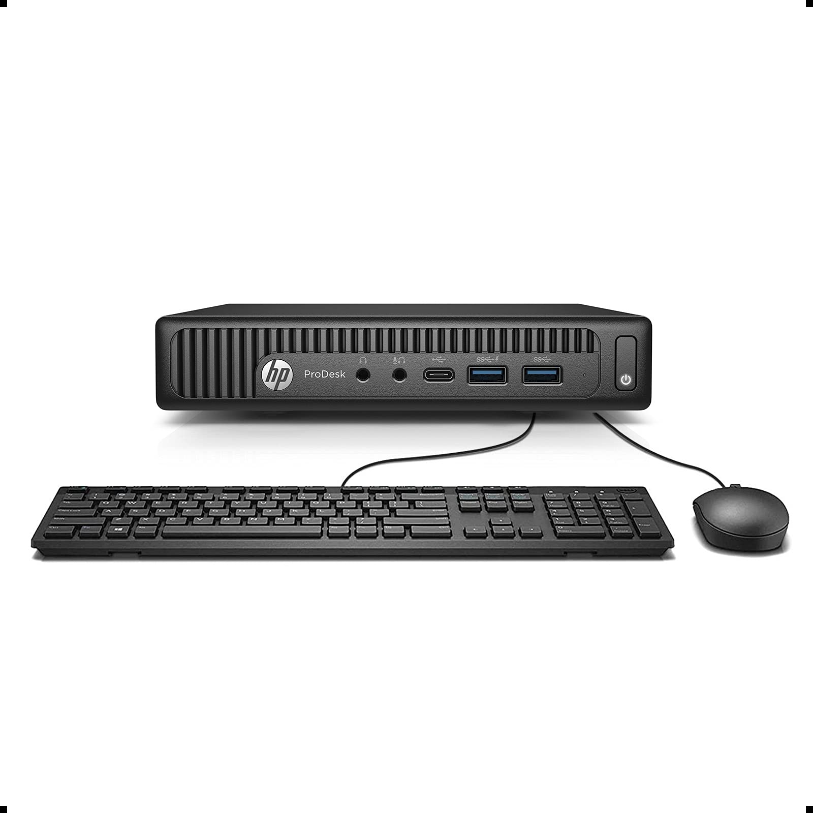HP ProDesk 600 G2 Mini Tower PC - Intel Quad Core i3-6100T, 8GB DDR4 RAM, 256GB SSD, VGA, USB 3.0 & USB-C, Windows 10 Pro (Renewed) - Perfect for Home Office, Small Business & Remote Work