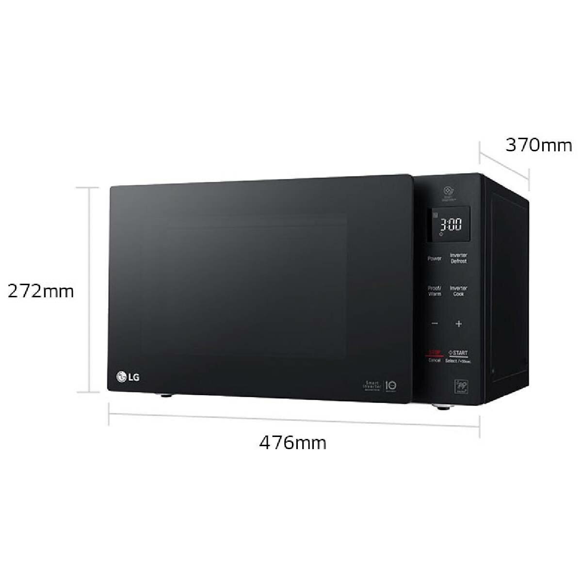 LG NeoChef MS2336DB 23L Smart Inverter Microwave Oven - 1000W Countertop Microwave with 10 Power Levels & 6 Auto Cook Menus for Fast Heating, Defrosting, Baking - Perfect for Small Kitchens, Dorms, Offices