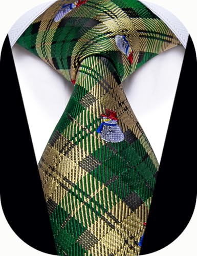 Green Christmas Snowman Plaid