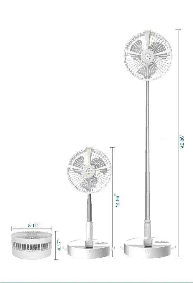 Portable Rechargeable Travel Fan with Humidifier & Remote Control - USB Personal Cooling Fan for Cruise, Office, Home & Outdoor Use