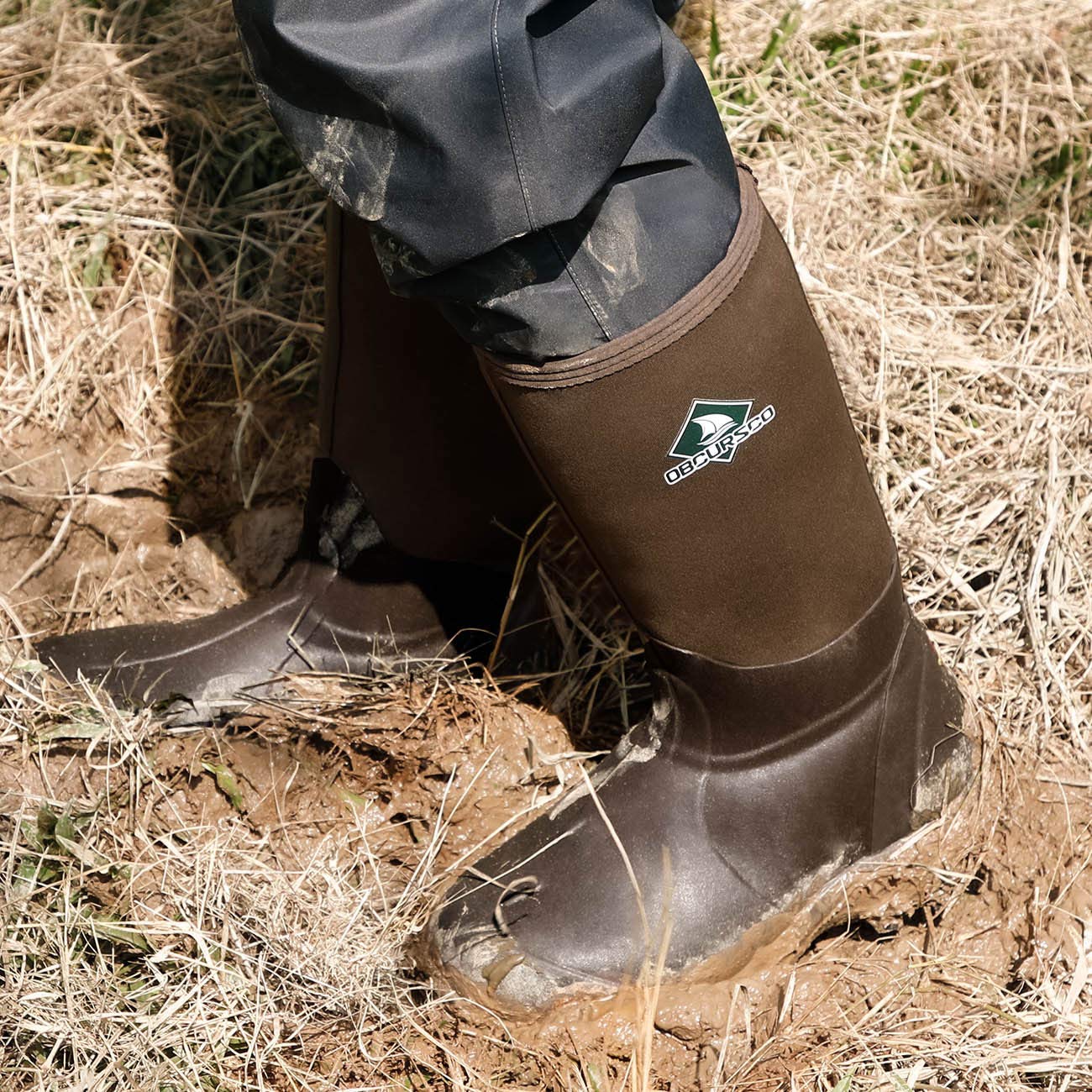 **OBCURSCO Men's & Women's Insulated 6mm Neoprene Rubber Rain Boots - Waterproof, Durable Hunting Boots for Cold Weather, Farm Work, Fishing & Outdoor Activities**