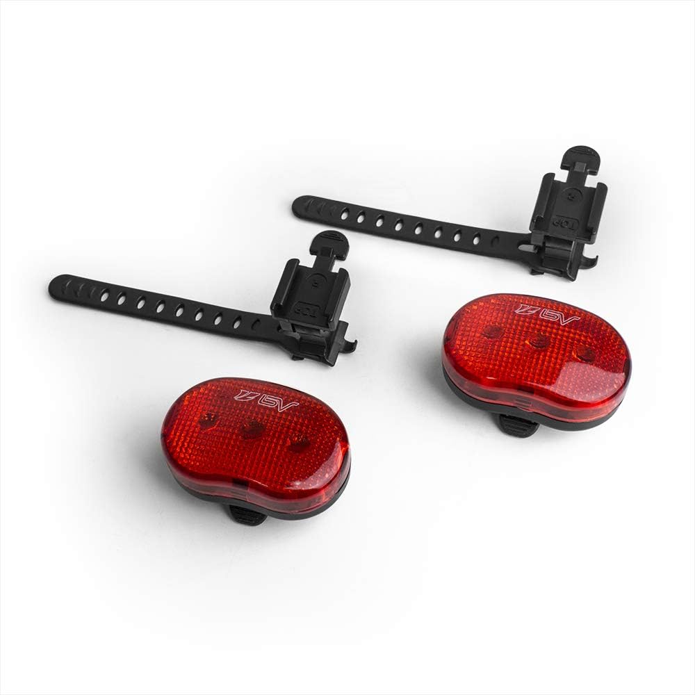 BV LED Bike Lights for Night Riding - Rechargeable & Battery Powered Bicycle Tail Light - Weather Resistant Rear Bike Light Visible Up to 1500ft - Perfect for Commuting, Mountain Biking & Road Cycling Safety