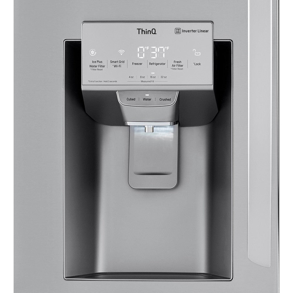 LG LRMVS3006S 36-Inch 4-Door French Door Refrigerator with InstaView Technology - 30 Cu. Ft. Stainless Steel Smart Fridge for Modern Kitchens | Perfect for Large Families & Entertaining Guests