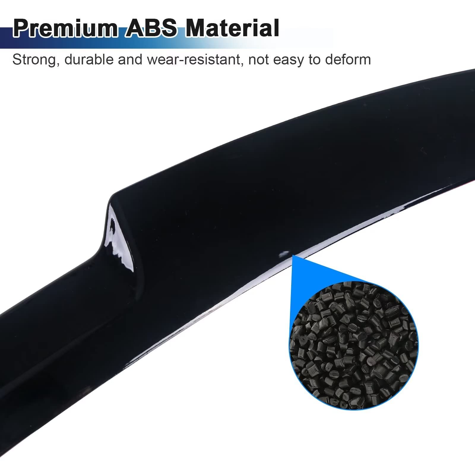 Honda Accord 10th Gen 2018-2021 Trunk Spoiler Wing - ABS Plastic Lip Spoiler for 4 Door Sedan - Glossy Black Automotive Exterior Accessory | Enhances Style & Aerodynamics for Daily Driving & Car Shows