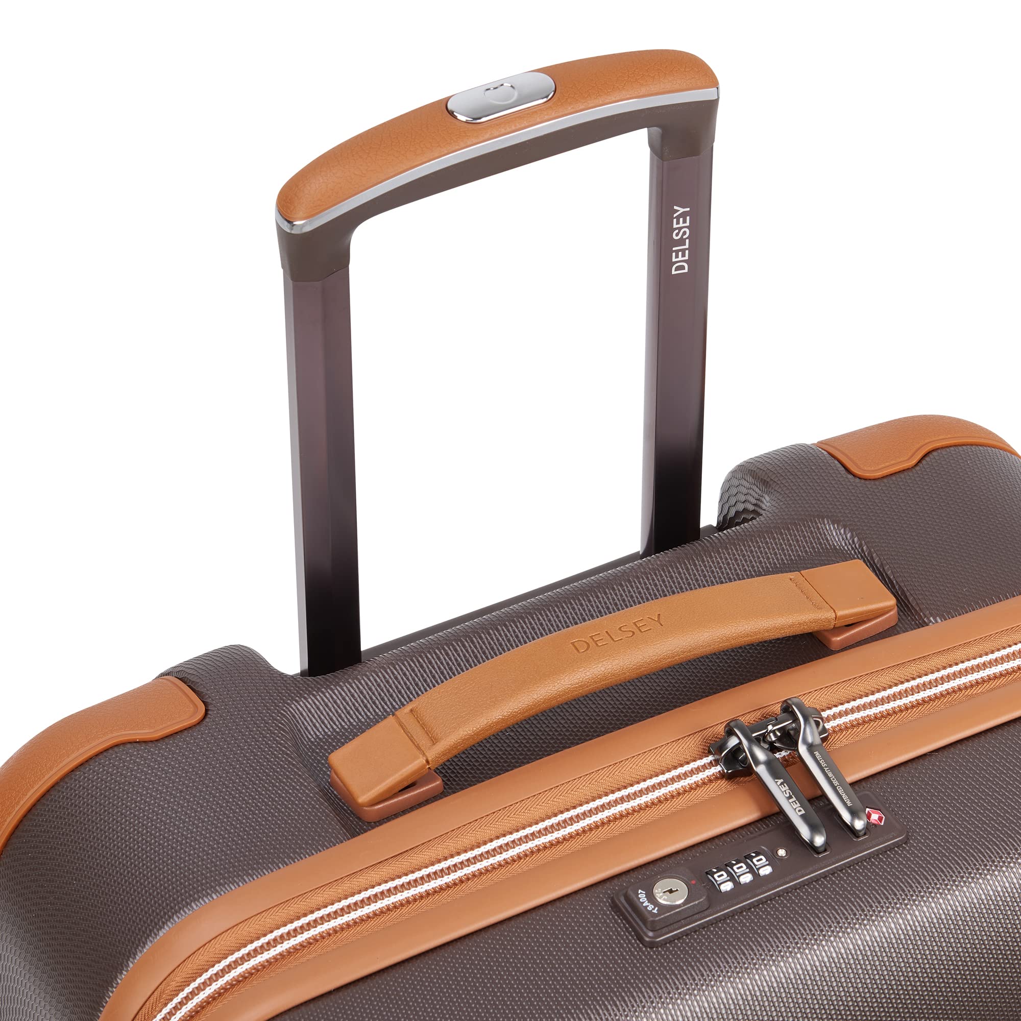Delsey Paris Chatelet Air 2.0 24-Inch Hardside Spinner Wheel Luggage Suitcase - Chocolate Brown Checked-Medium | Durable Travel Bag for International Flights & Business Trips