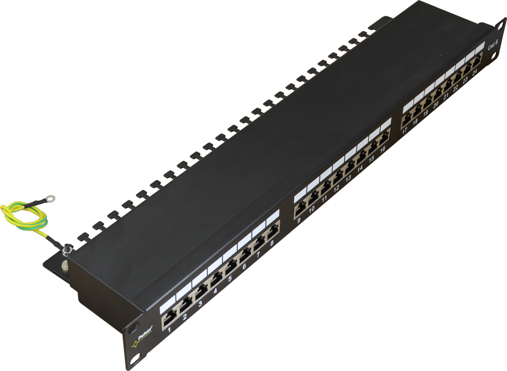 RP F24V6 24-Port Cat6 FTP Patch Panel - High-Density Network Rack Mount for Server Rooms & Data Centers
