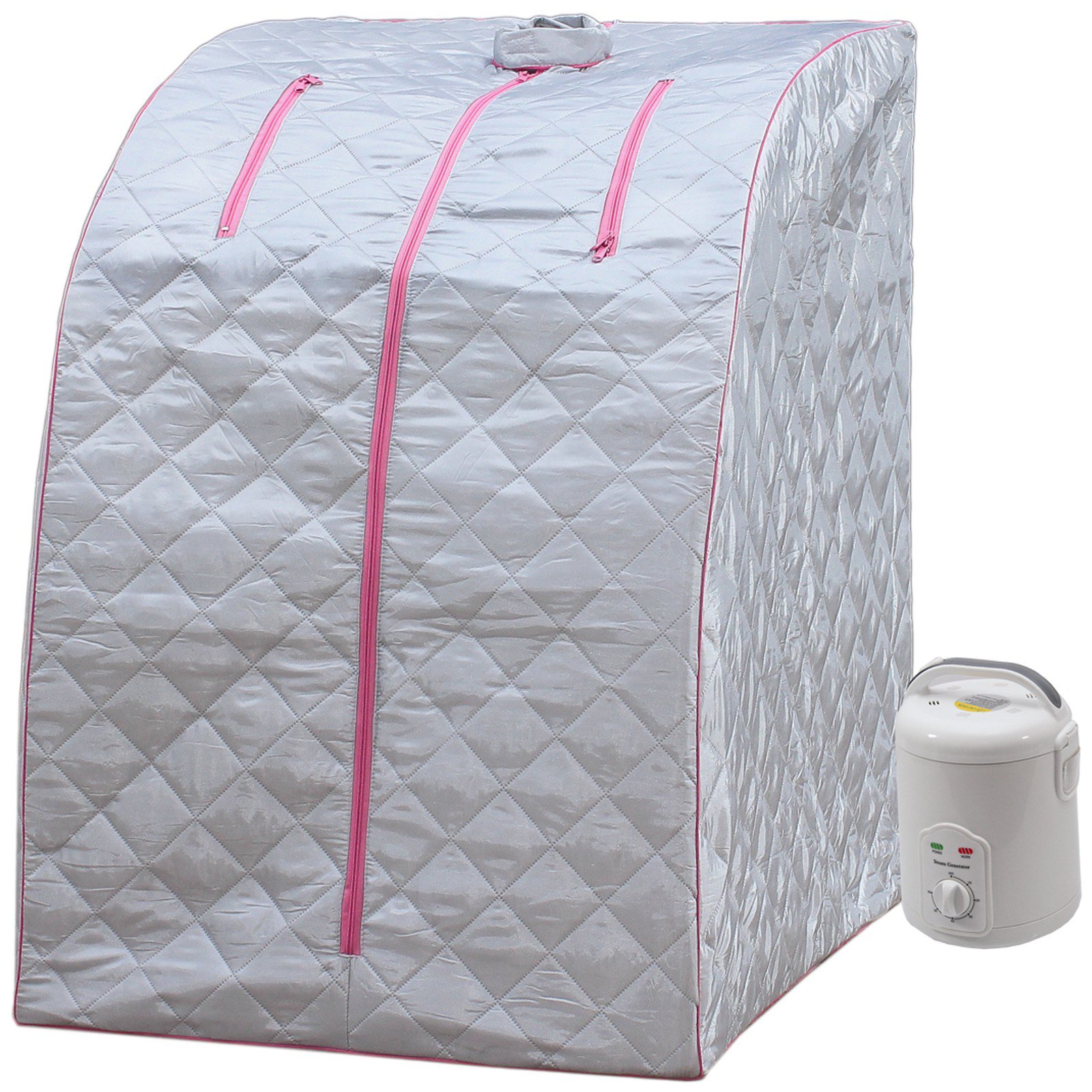 Durasage Lightweight Portable Steam Sauna for Home Relaxation & Detox - 60 Minute Timer, Pink - Perfect for Stress Relief & Muscle Recovery After Workout