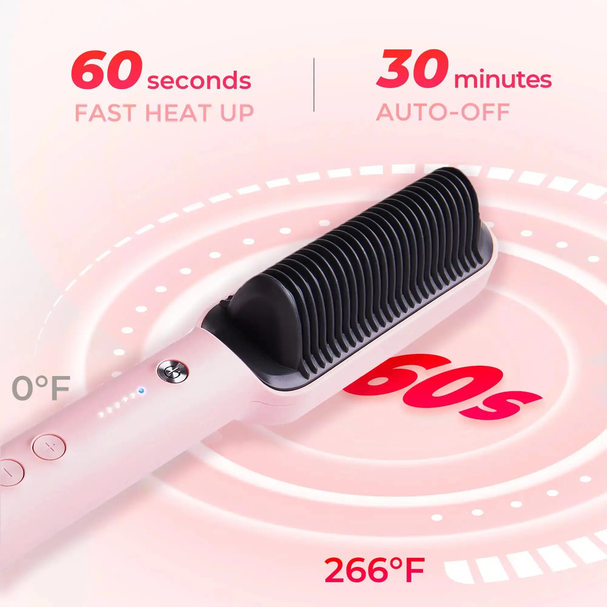 TYMO Pink Hair Styling Hot Air Brush - Volumizing & Straightening for Smooth, Shiny Hair | Perfect for Home & Salon Use