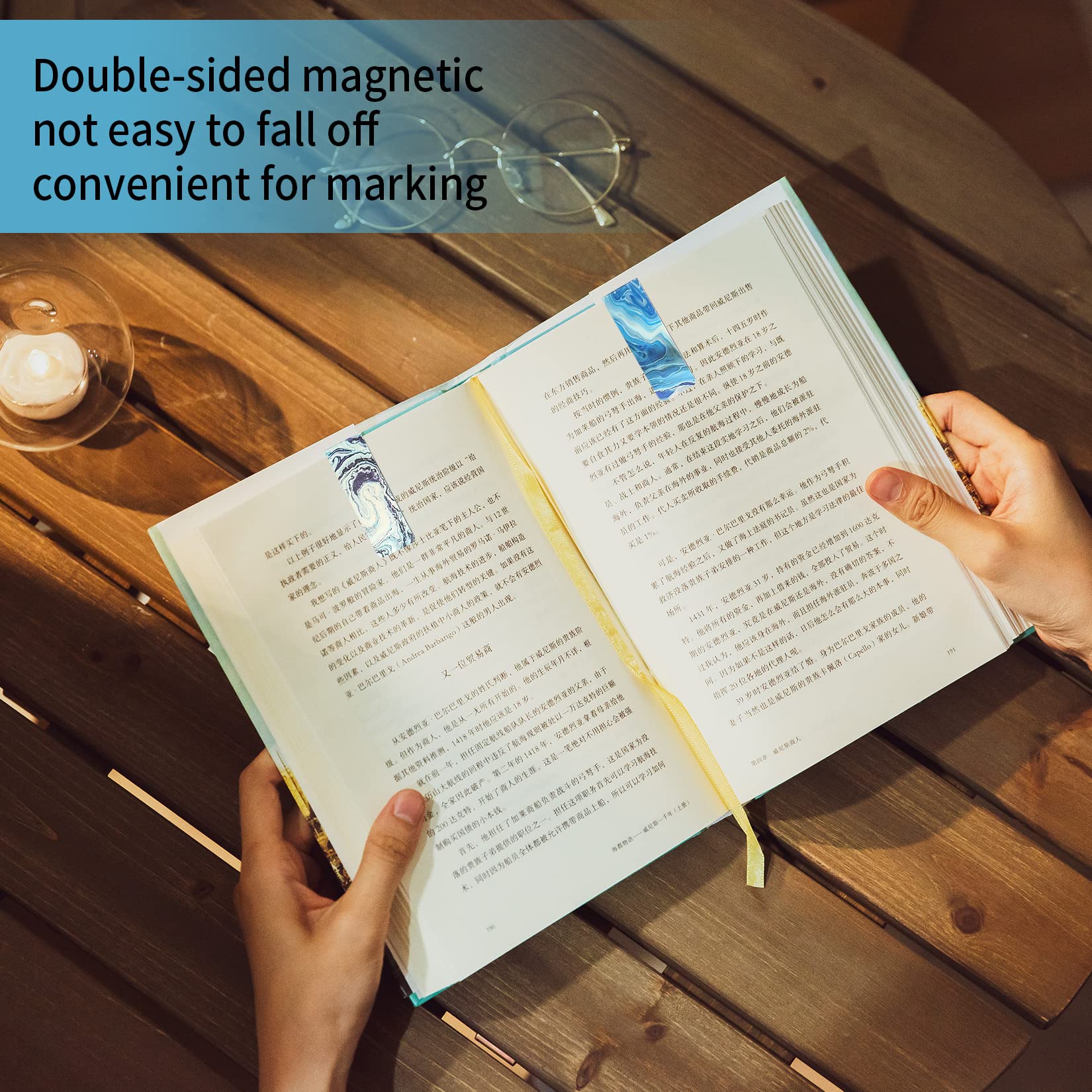 30 Pcs Magnetic Bookmarks for Books - Ocean Theme Reading Clips for Students, Teachers, School & Office - Durable Page Holders for Novels, Textbooks & Journals