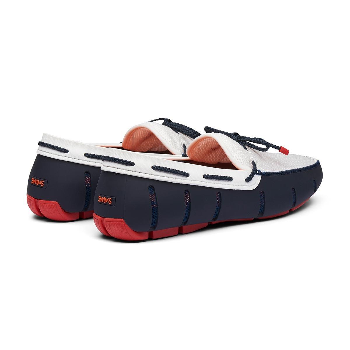 Braided Lace Loafers for Women - Navy, Red & White Color Options - Comfortable Slip-On Shoes for Office, Casual Wear & Travel