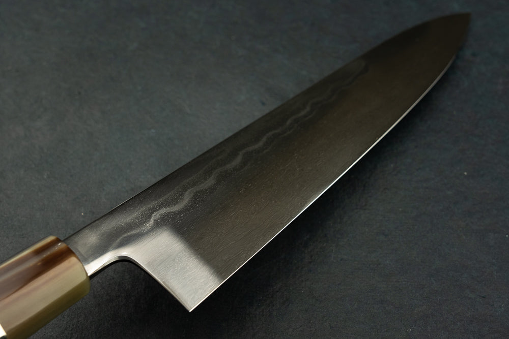 Premium Japanese Honyaki Gyuto Knife 240mm - Satoshi Nakagawa Aoichi Jihada - Handcrafted Chef Knife for Professional Cooking & Sushi Preparation