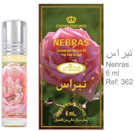 Al-Rehab Nebras Perfume Oil Roll-On 6ml (0.2 oz) - 24 Pack Set of Long Lasting Fragrance Oils for Women & Men - Perfect for Travel, Gifts, and Daily Wear