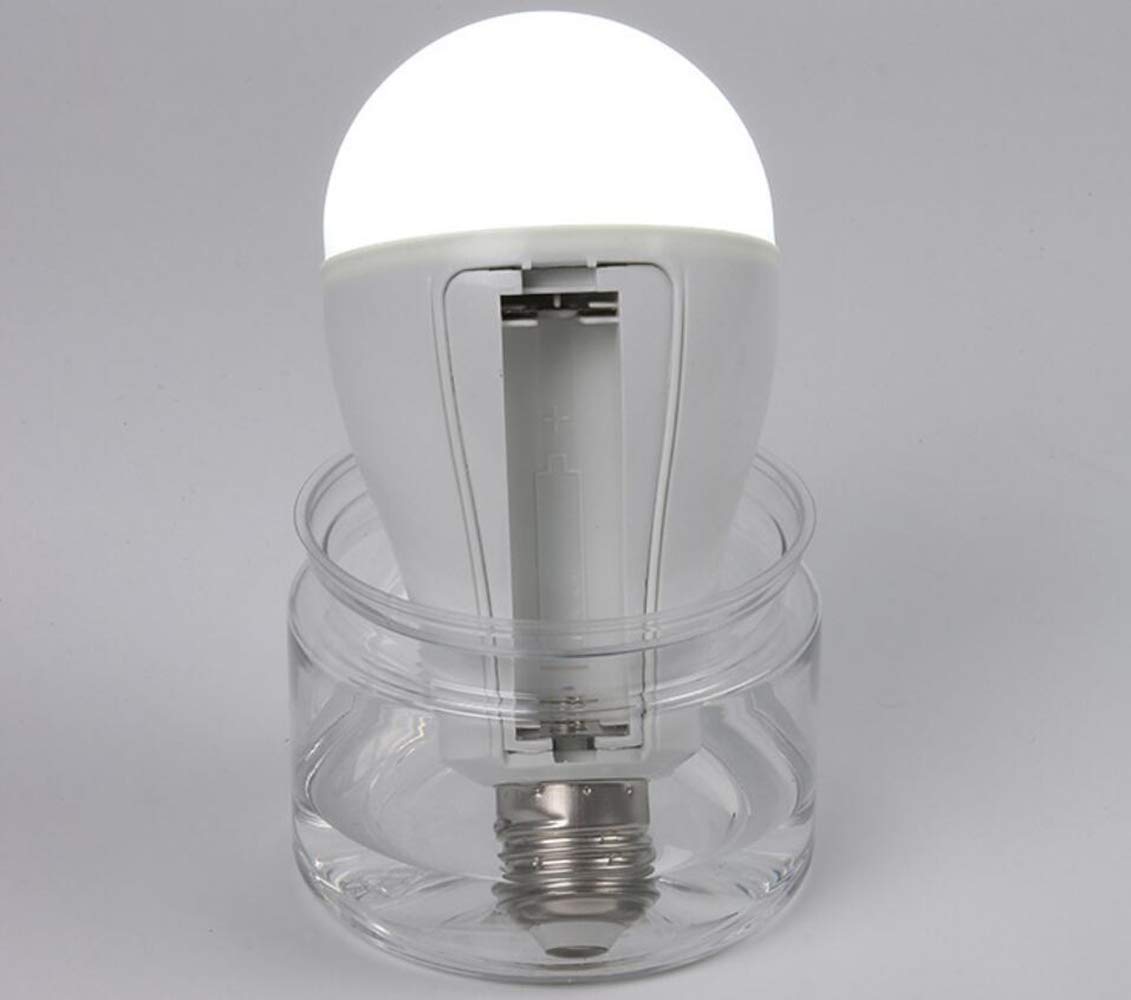 15W Rechargeable Emergency LED Light Bulbs - 2 Pack with Built-in Battery Backup for Power Outages, Camping, Hiking & Home Safety (Portable Power Failure Lighting Solution)