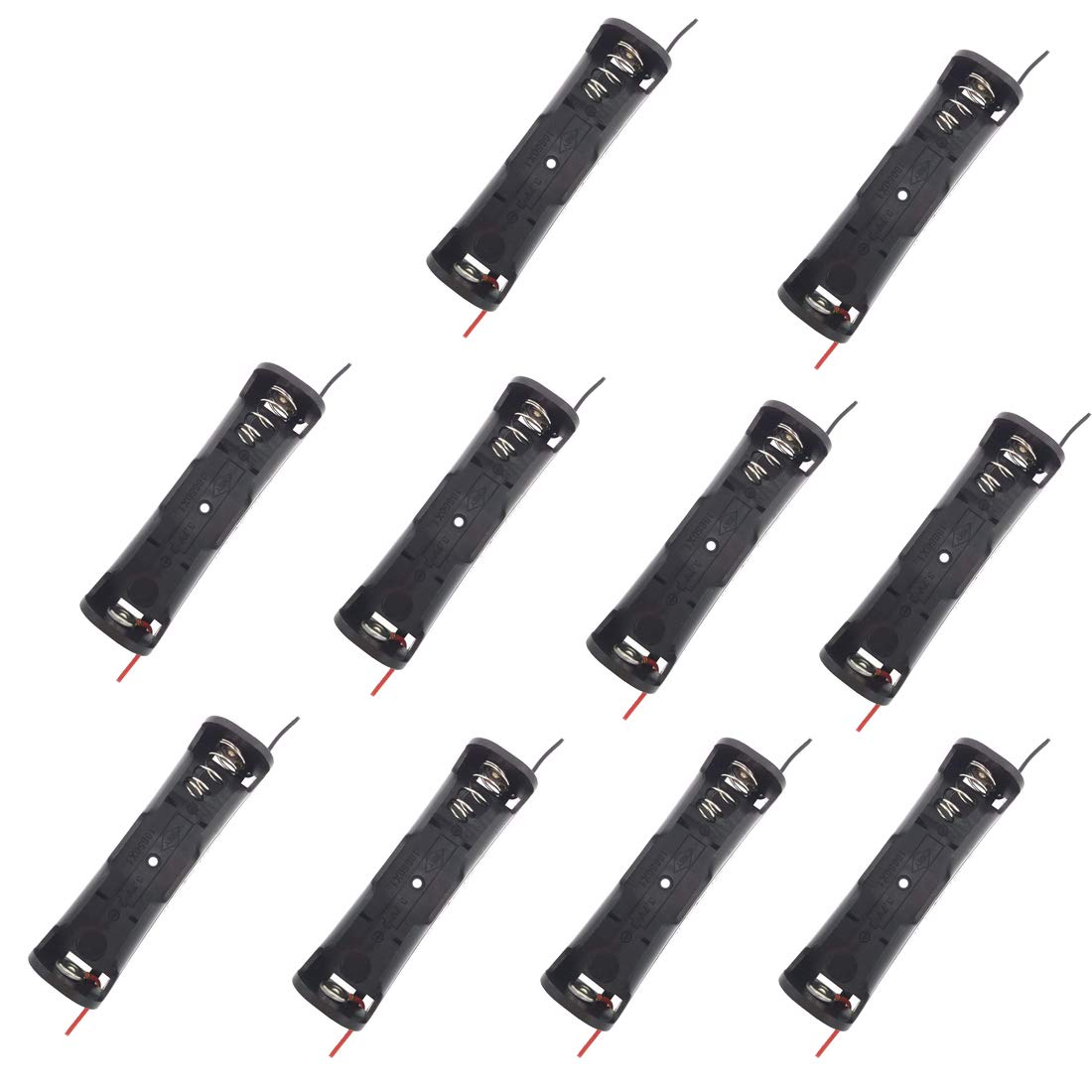 10pcs 18650 Battery Holder with Connect Leads - Plastic Battery Case for 18650 Batteries - Perfect for DIY Electronics, Flashlights, and Power Banks
