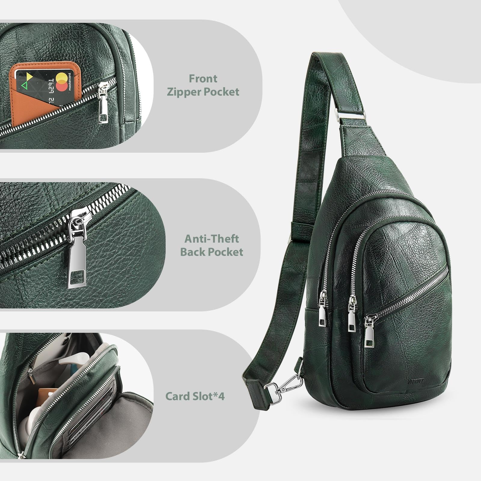 Trendy Women's Crossbody Sling Bag - Faux Leather Chest Purse & Fanny Pack | Perfect for Travel, Shopping & Everyday Use