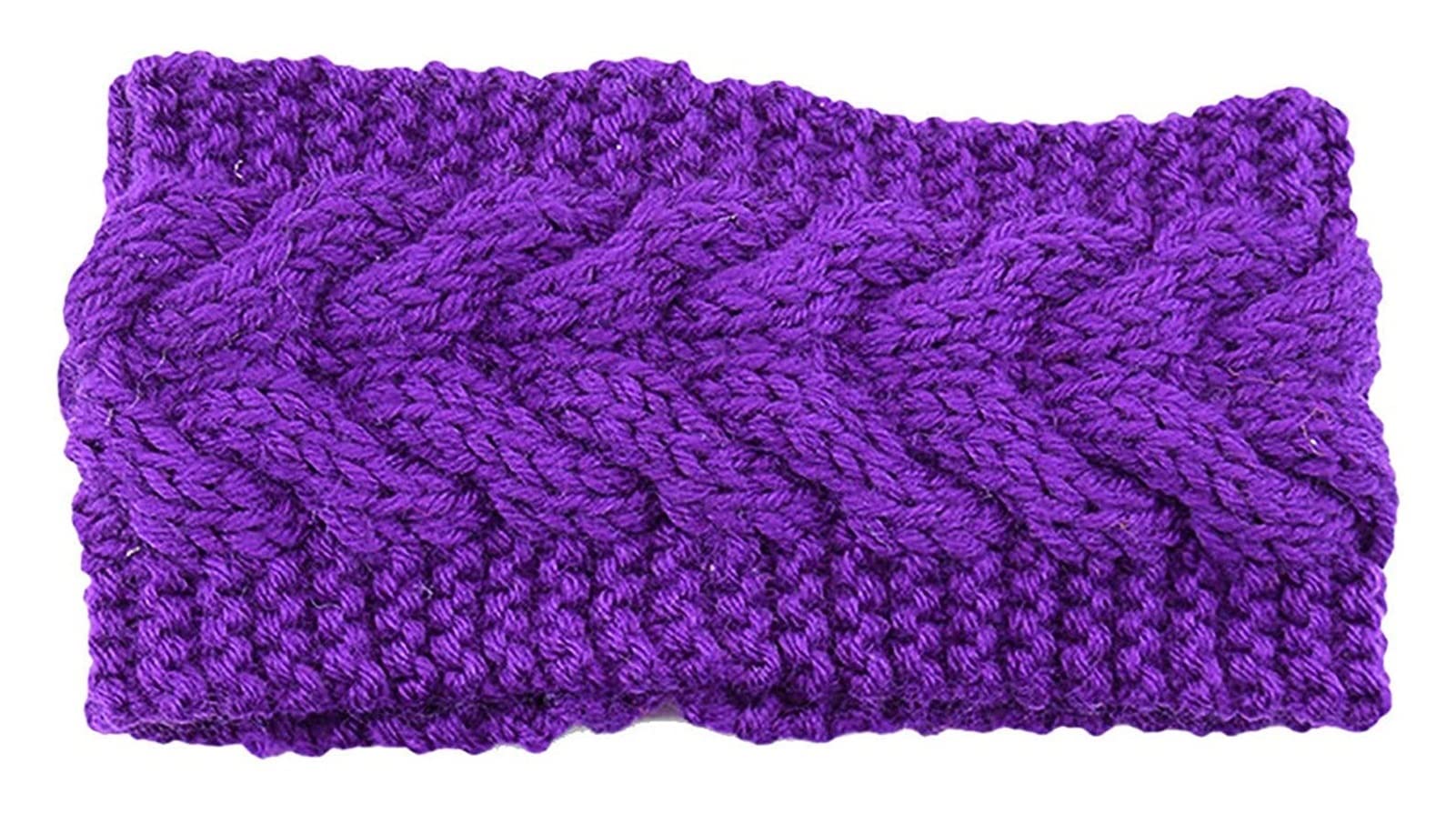 JIEERCUN Knitted Headbands for Women & Men - Unisex Stretchy Thermal Hairband for Sports, Winter & Fashion - Soft & Comfortable Head Accessories (Purple, One Size) - Perfect for Running, Yoga, Gym & Outdoor Activities