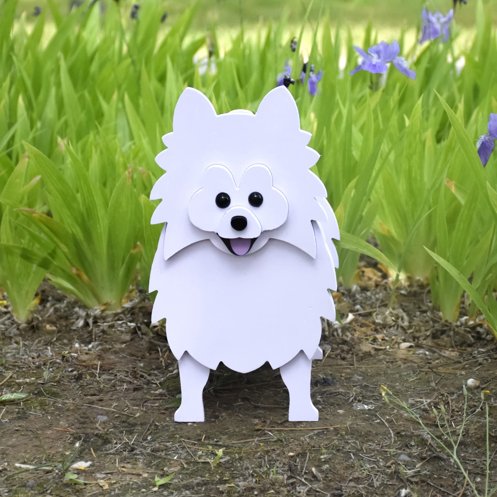 Cute PVC Dog Planter Pots - Cartoon Pet Pomeranian Flower Pot for Succulents, Cactus & Air Plants | Indoor/Outdoor Garden Decor, Home Office Desk Decor Gift Idea