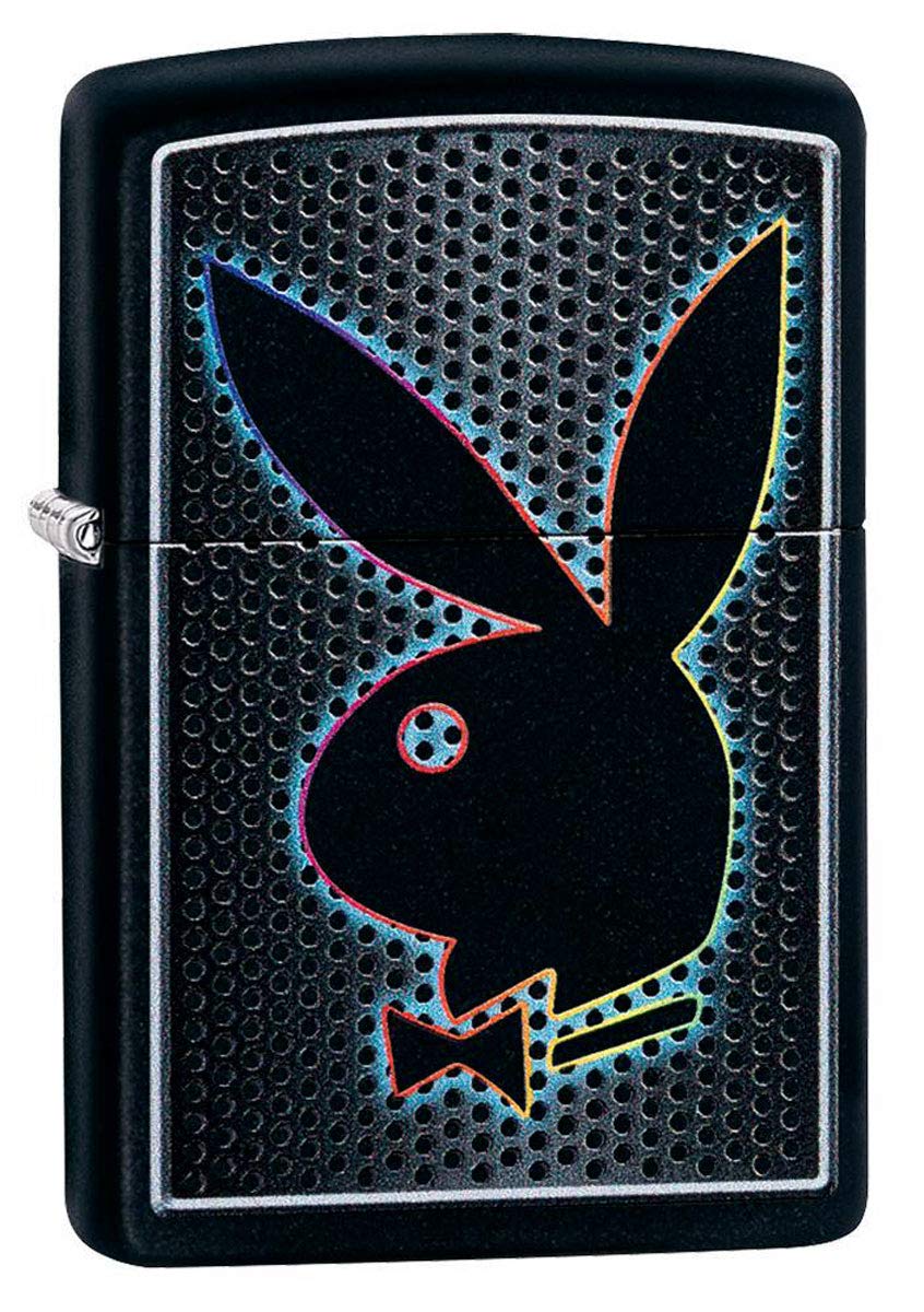 Custom Playboy Black Matte ZIPPO Lighter - Free Engraving for Gifts & Collectibles
