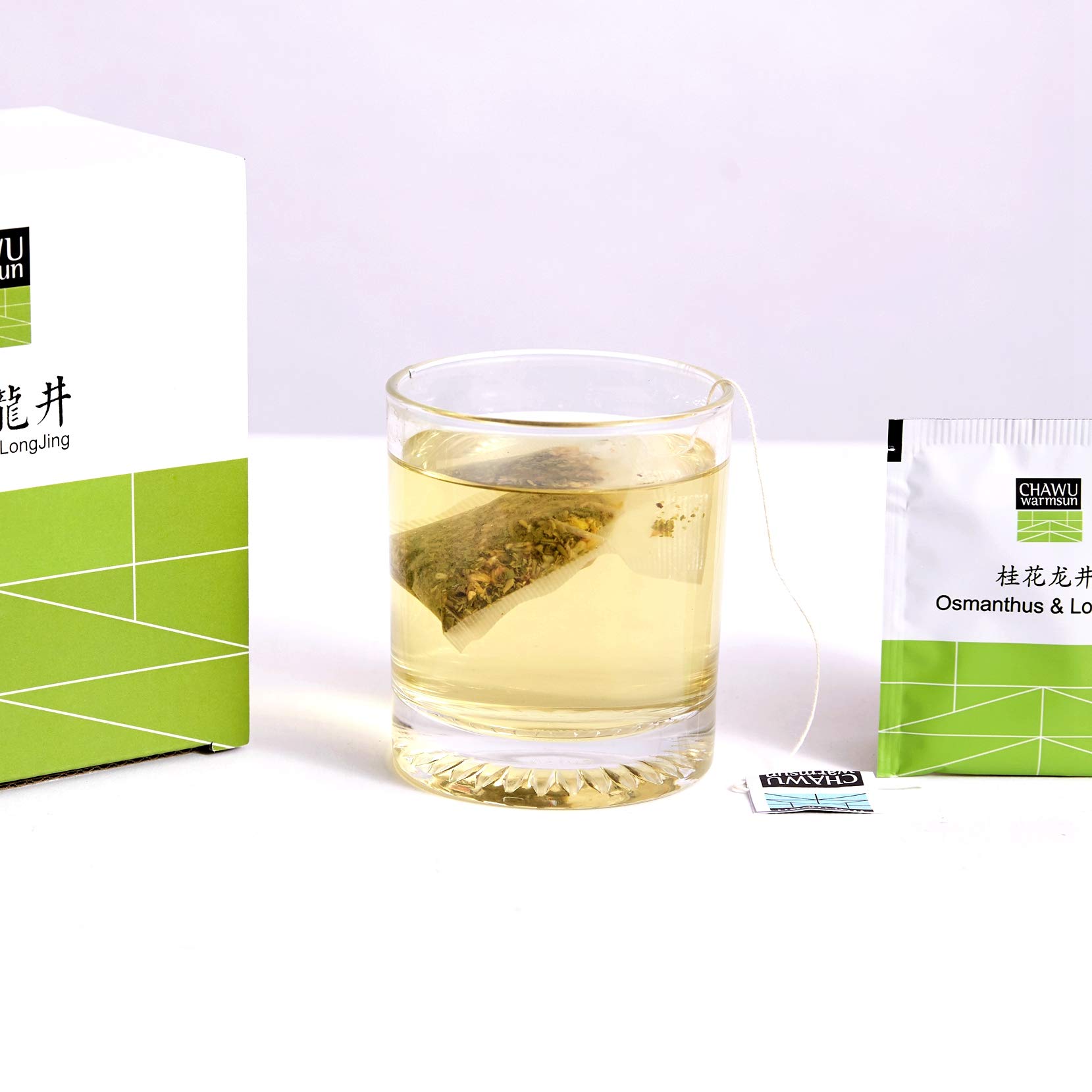 Premium Osmanthus & Longjing Green Tea Bags - 50 Count, Natural Floral Infusion with Broken Tea Leaves | Perfect for Relaxation, Office Break or After-Meal Refreshment