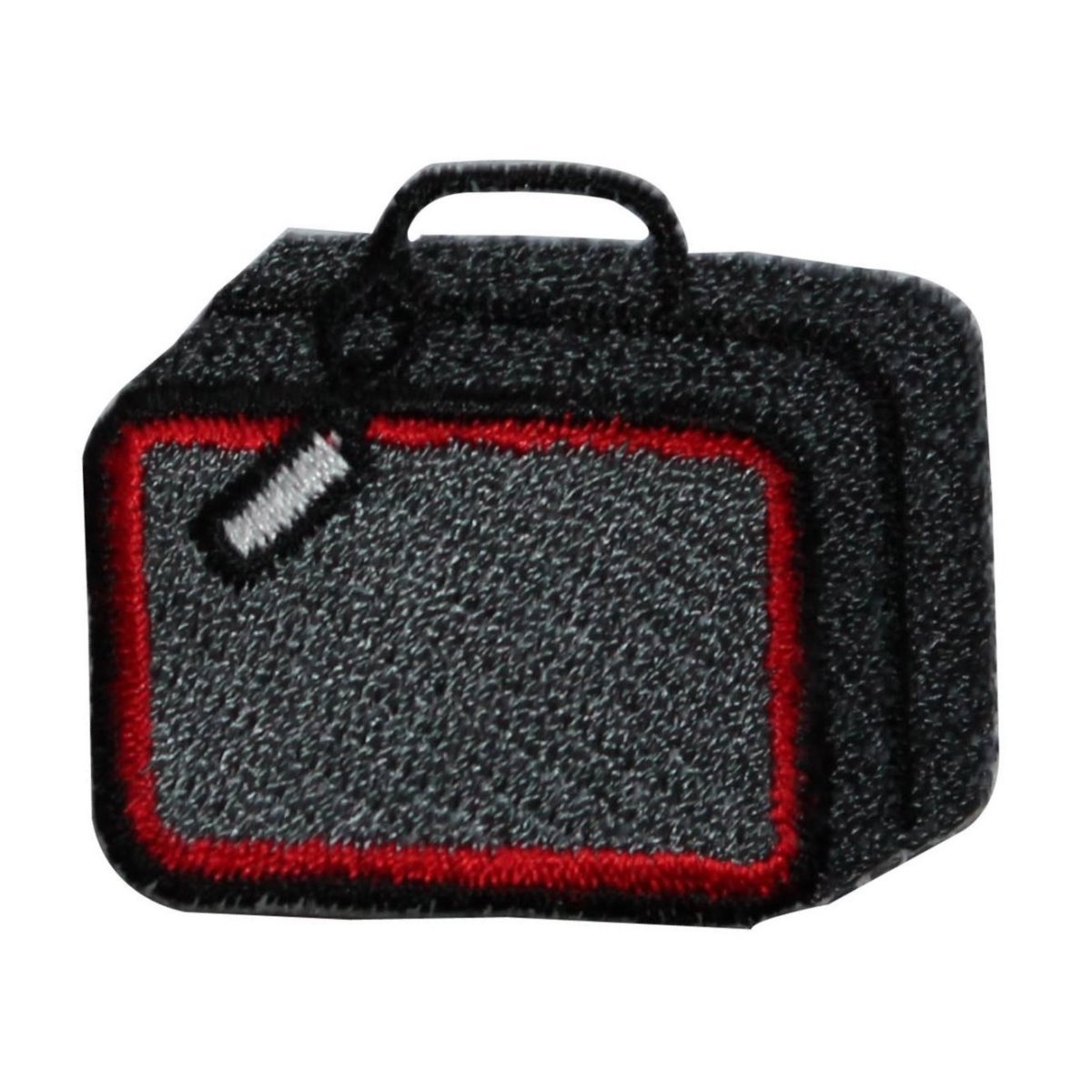 ID 8370 Embroidered Iron-On Luggage Tag Patch - Customizable Suitcase Applique for Travel Bags & Backpacks | Perfect for Personalizing Carry-Ons, Duffels & Trip Essentials