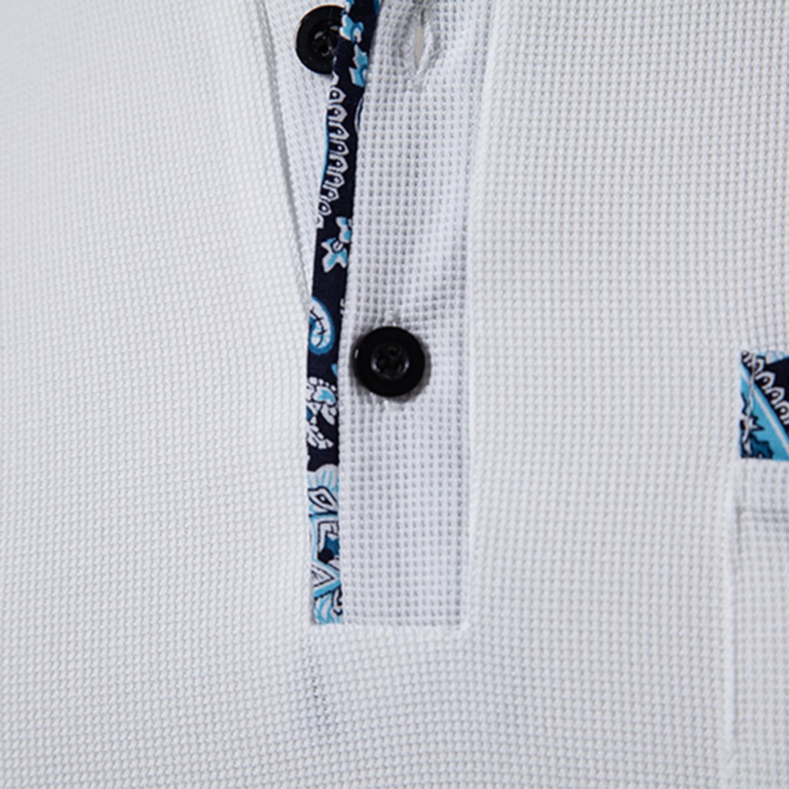 Men's Paisley Print Polo Shirts - Summer Short Sleeve Golf T-Shirts for Business Casual & Work - Stylish Blouse Tops with Pocket - Perfect for Office, Golfing & Summer Outings