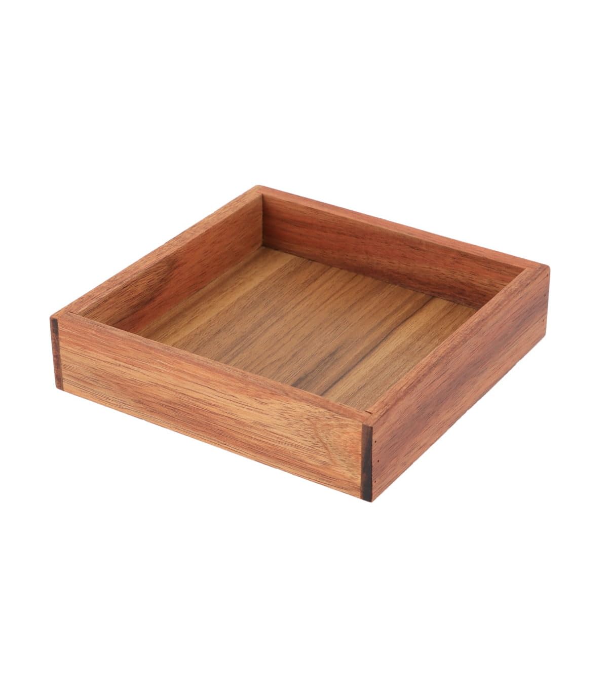 Acacia Square Bath Vanity Tray - Elegant Wooden Bathroom Organizer for Jewelry, Perfume & Cosmetics | Perfect for Spa Day, Wedding Gifts & Home Decor