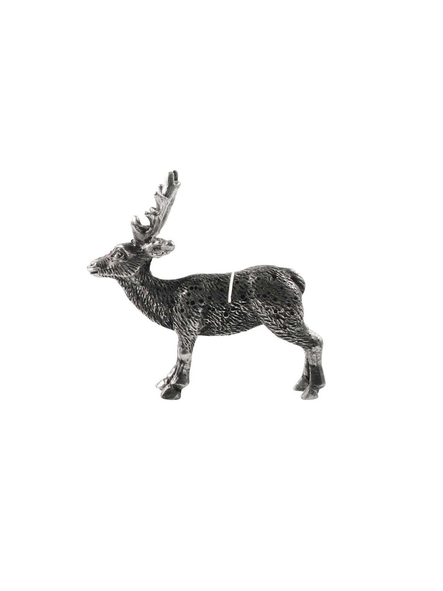 Elegant Pewter Deer Place Card Holder - Wedding, Christmas, and Holiday Table Setting Decor - Perfect for Name Cards at Parties and Events