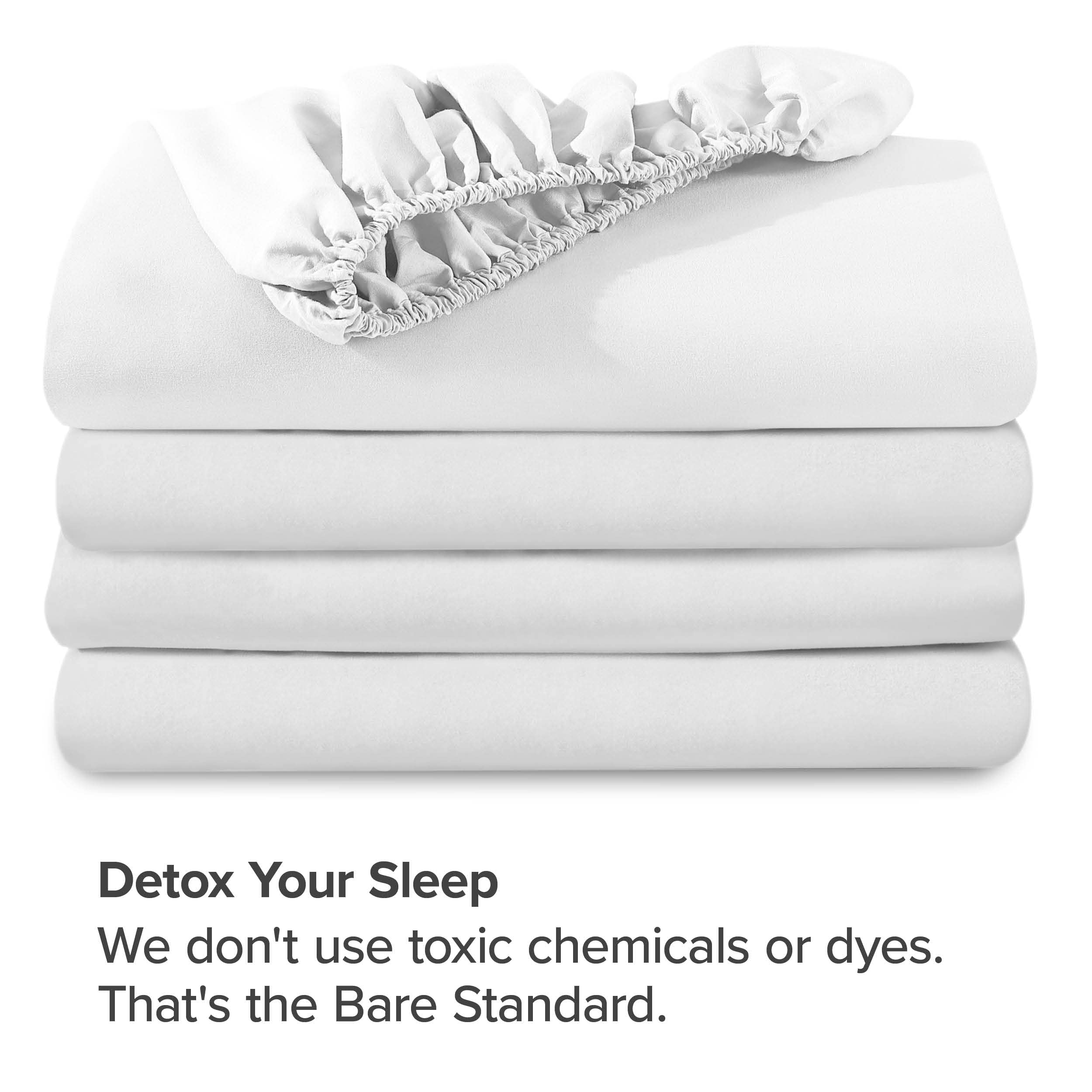 Bare Home 2-Pack Split King Fitted Sheets - 1800 Ultra-Soft Microfiber Deep Pocket Twin XL Bed Sheets (White) - Perfect for Adjustable Beds, Guest Rooms & Luxury Bedding