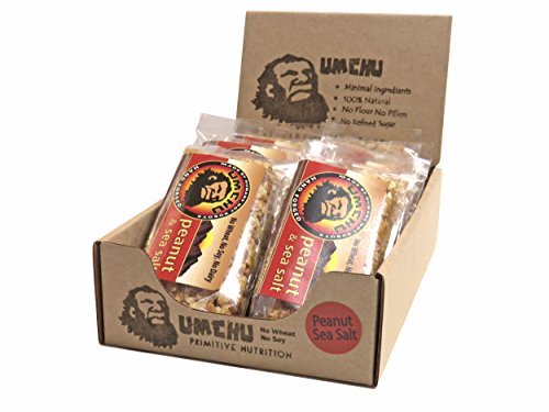 Umchu Bar Peanut & Sea Salt (12-Pack) | Vegan, Gluten-Free, 3-Ingredient Snack Bars | Perfect for Hiking, Workouts & Healthy On-the-Go Snacking