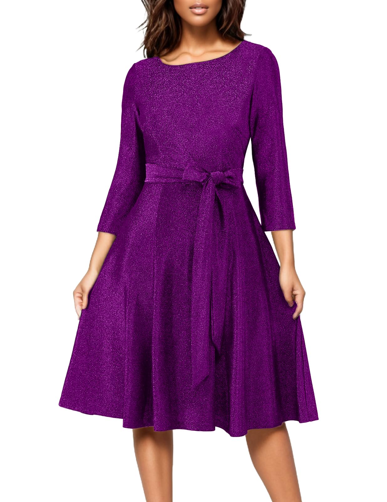 Vintage Cocktail Dresses for Women - Elegant 3/4 Sleeve Formal Church Dress for Wedding Guest, Spring 2025 Collection | Perfect for Cocktail Parties, Evening Events & Special Occasions